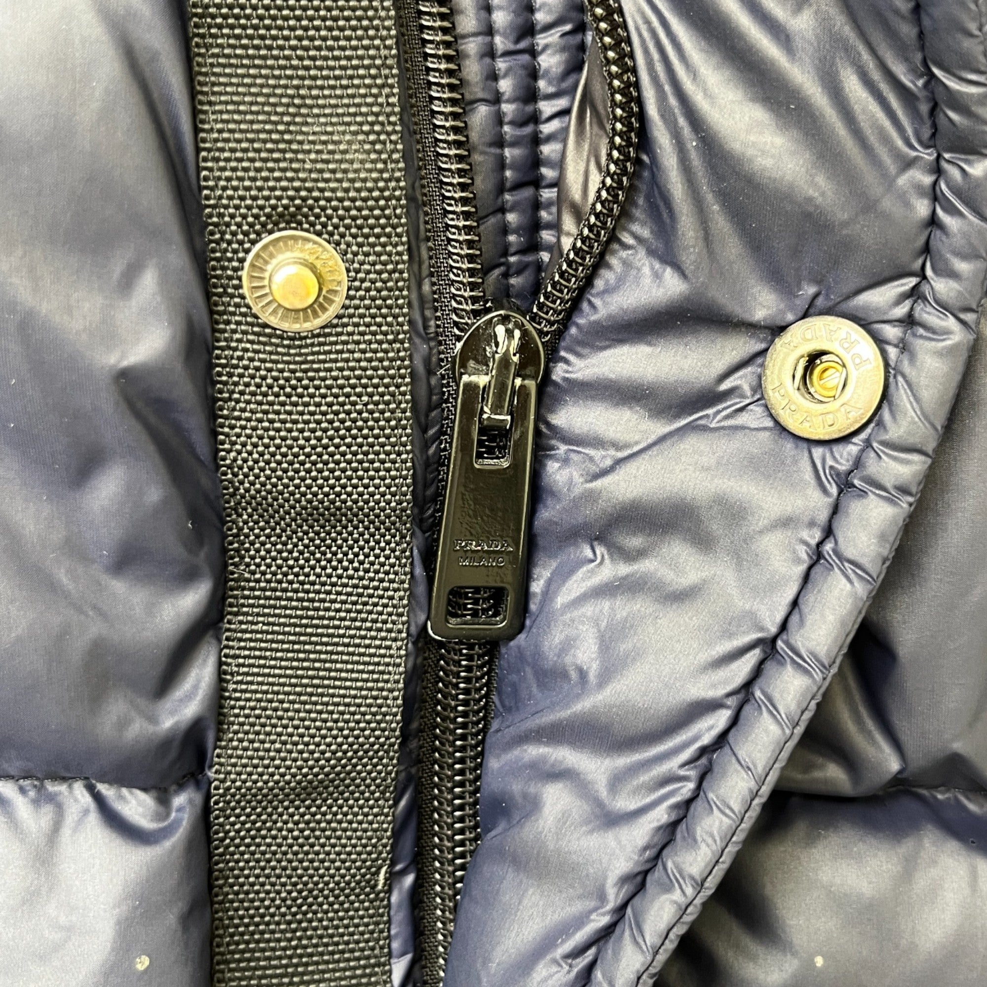 Men's Re-Nylon Plaque Logo Gilet Blue Size IT 50 / L
