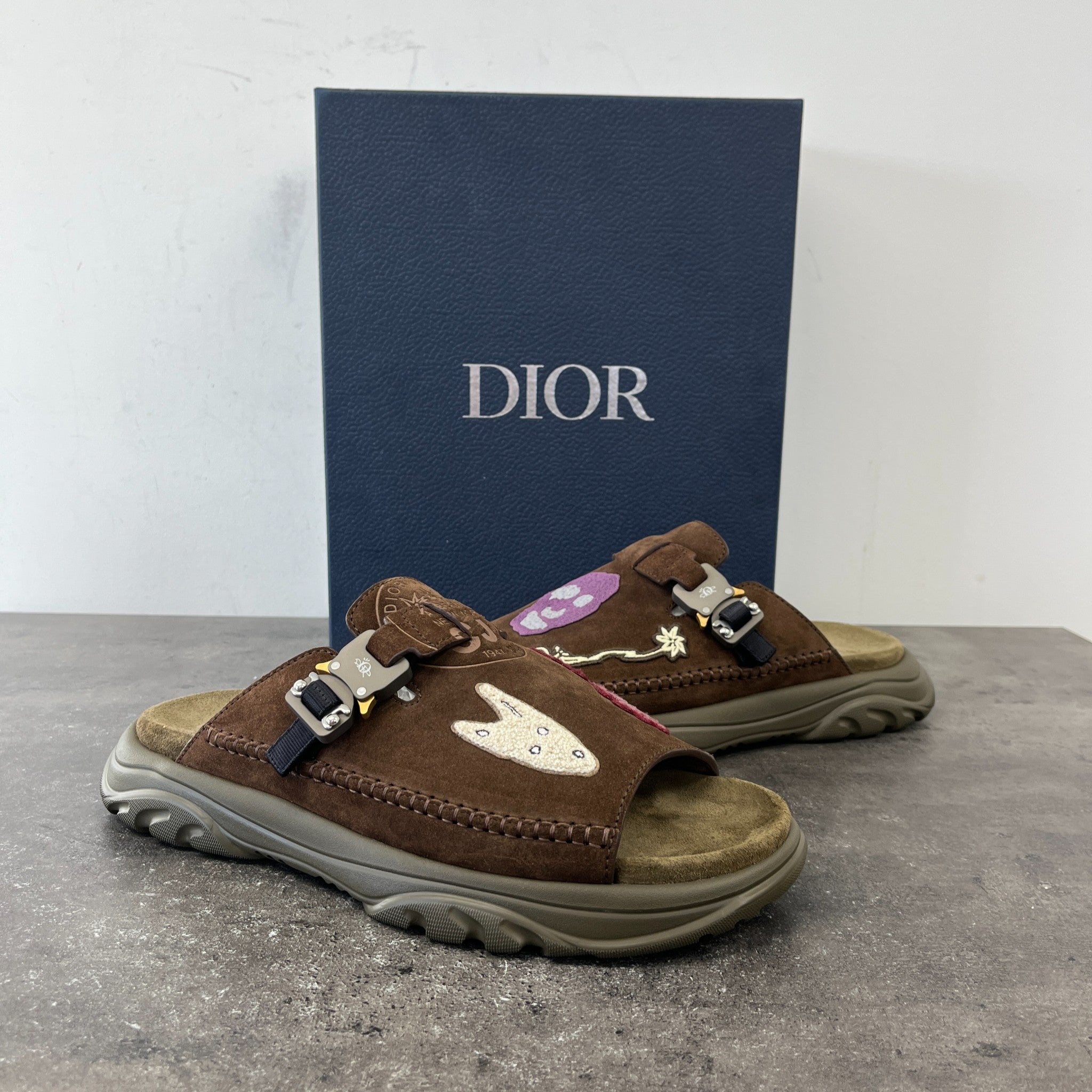 Men's X Travis Scott Cactus Jack Sandals Brown Size EU 42 / UK 8