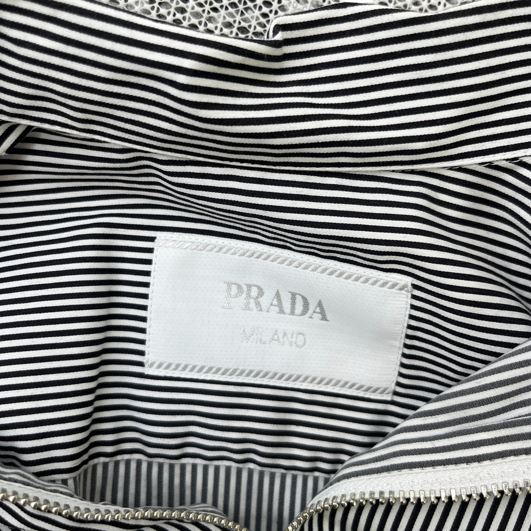 Men's Striped Plaque Logo Shirt Black Size M