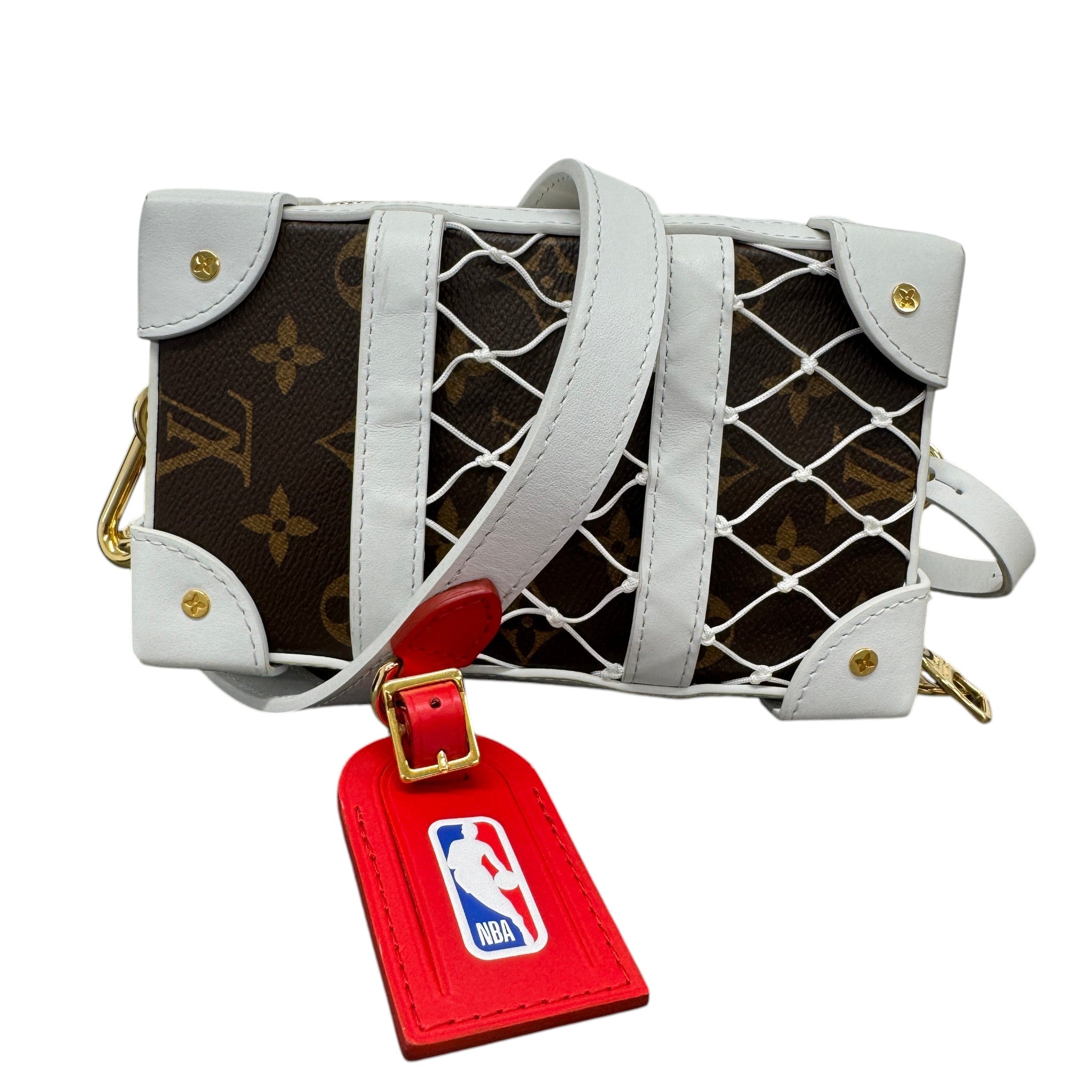 Men's X Nba 2020 Monogram Soft Trunk Phone Box Bag Brown