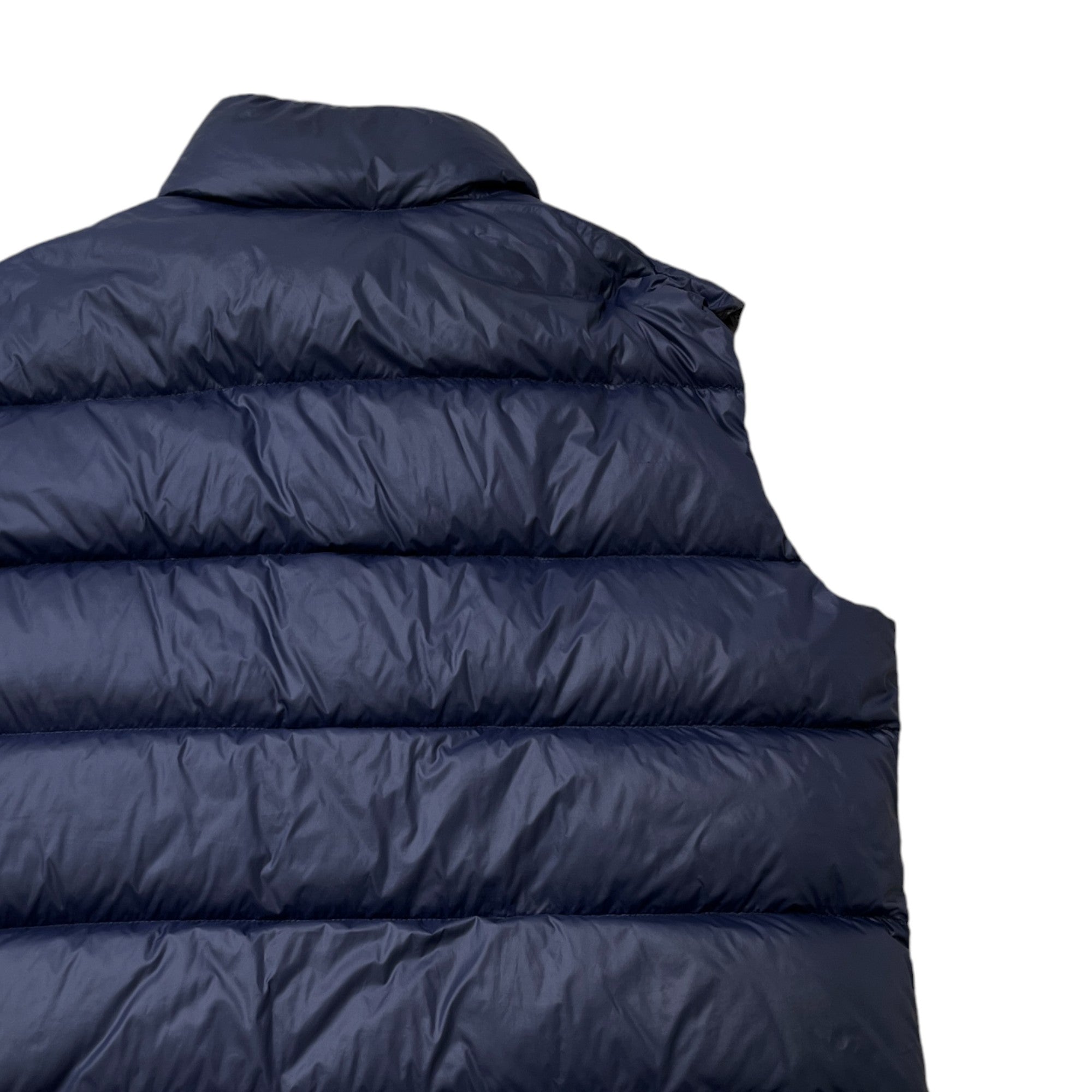 Men's Re-Nylon Plaque Logo Gilet Blue Size IT 50 / L
