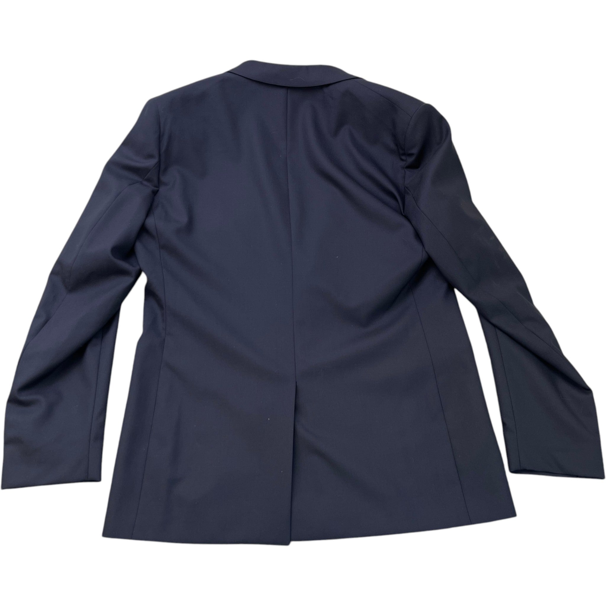 Men's Embroidered Logo Single-Breasted Suit Navy Size 52R