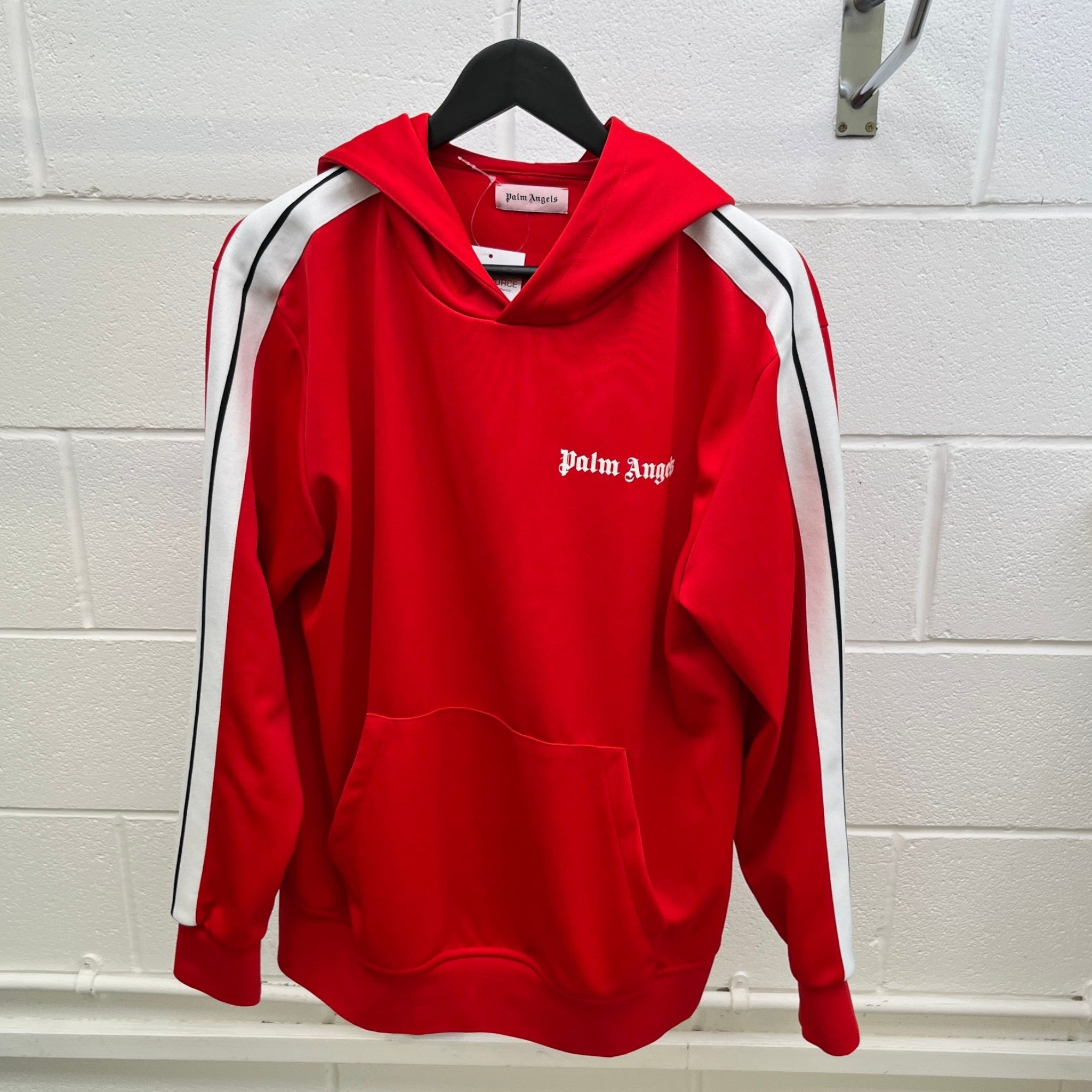Men's Logo Print Hoodie Red Size S