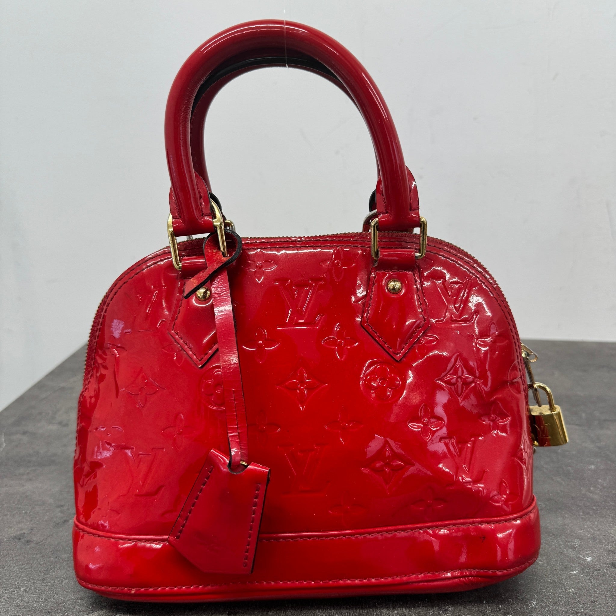 Women's Vernis Leather Alma Bb Bag Red