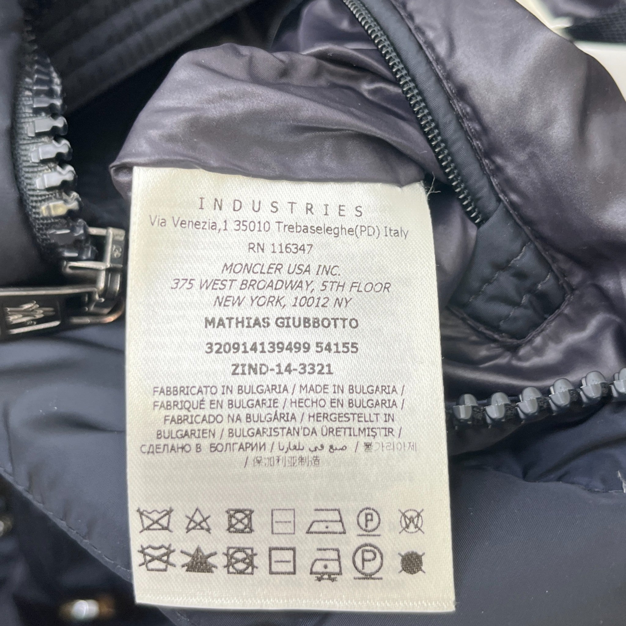 Men's Mathias Down Jacket Navy Size 1 / S