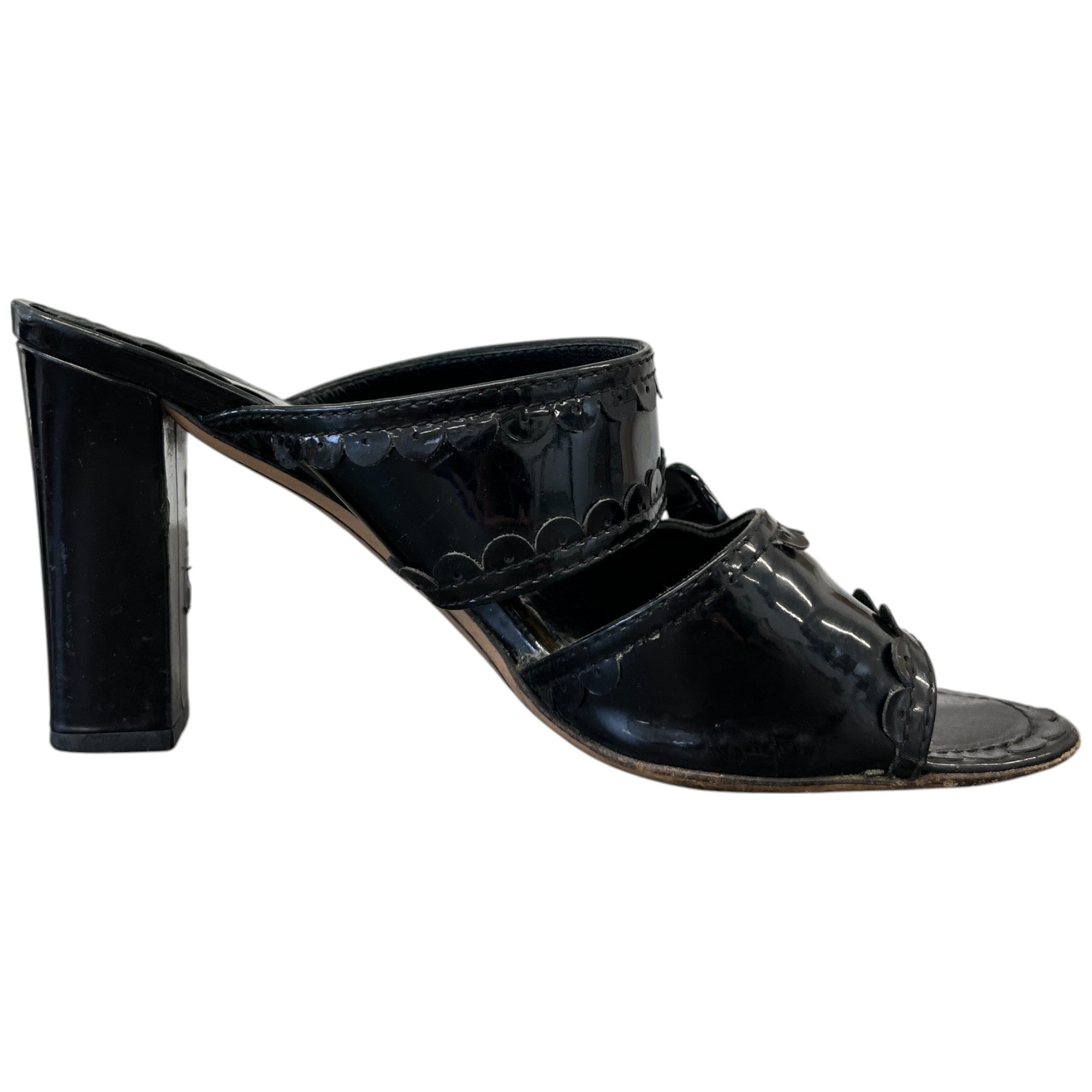 Women's Flower Logo Heels Black Size EU 38 / UK 5