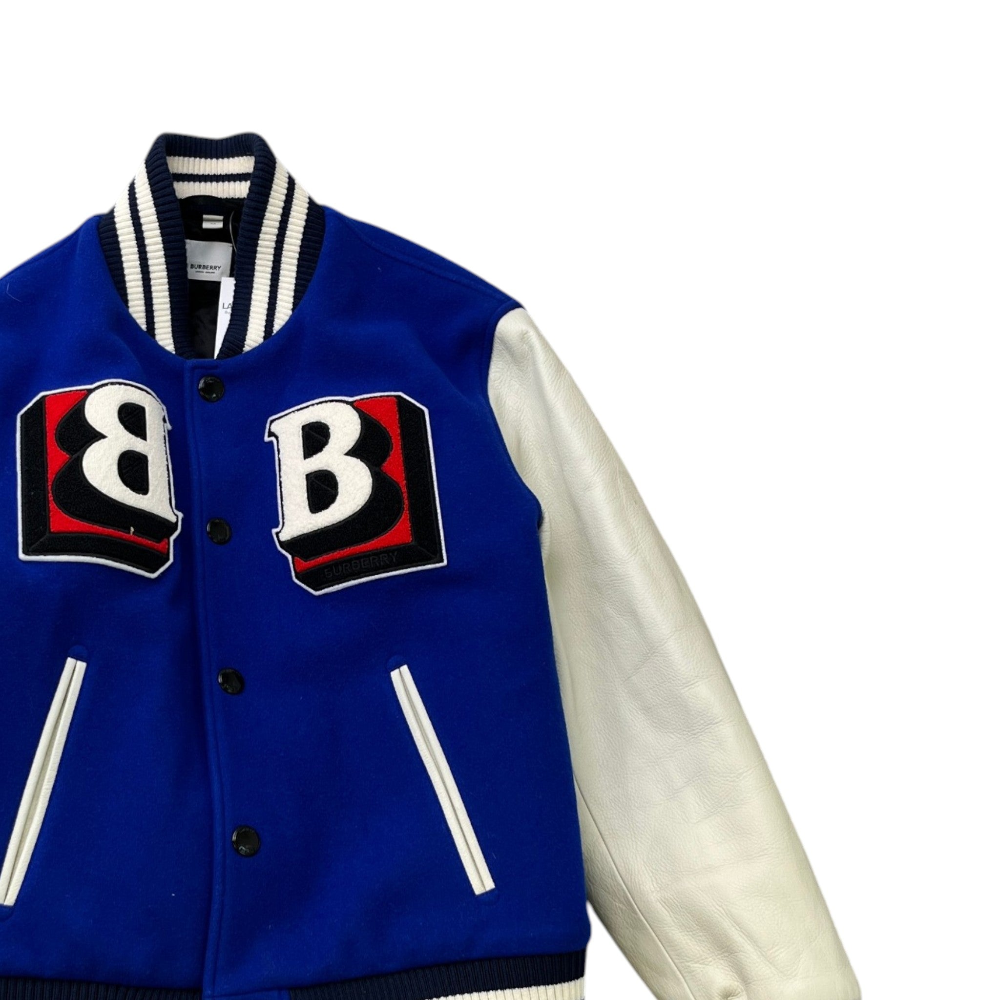 Men's Applique Logo Varsity Jacket Blue Size IT 46 / S