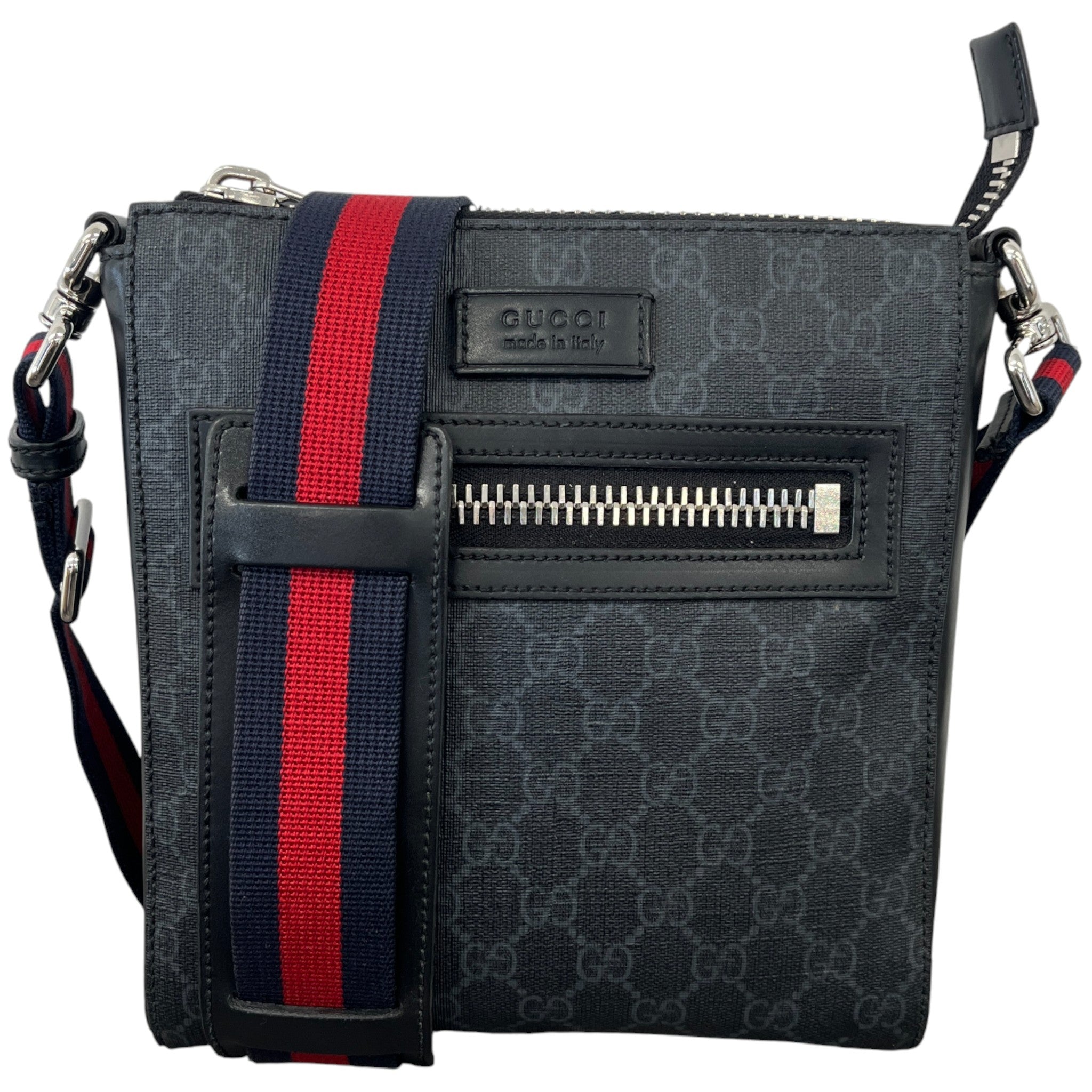 Men's Gg Supreme Messenger Bag Black