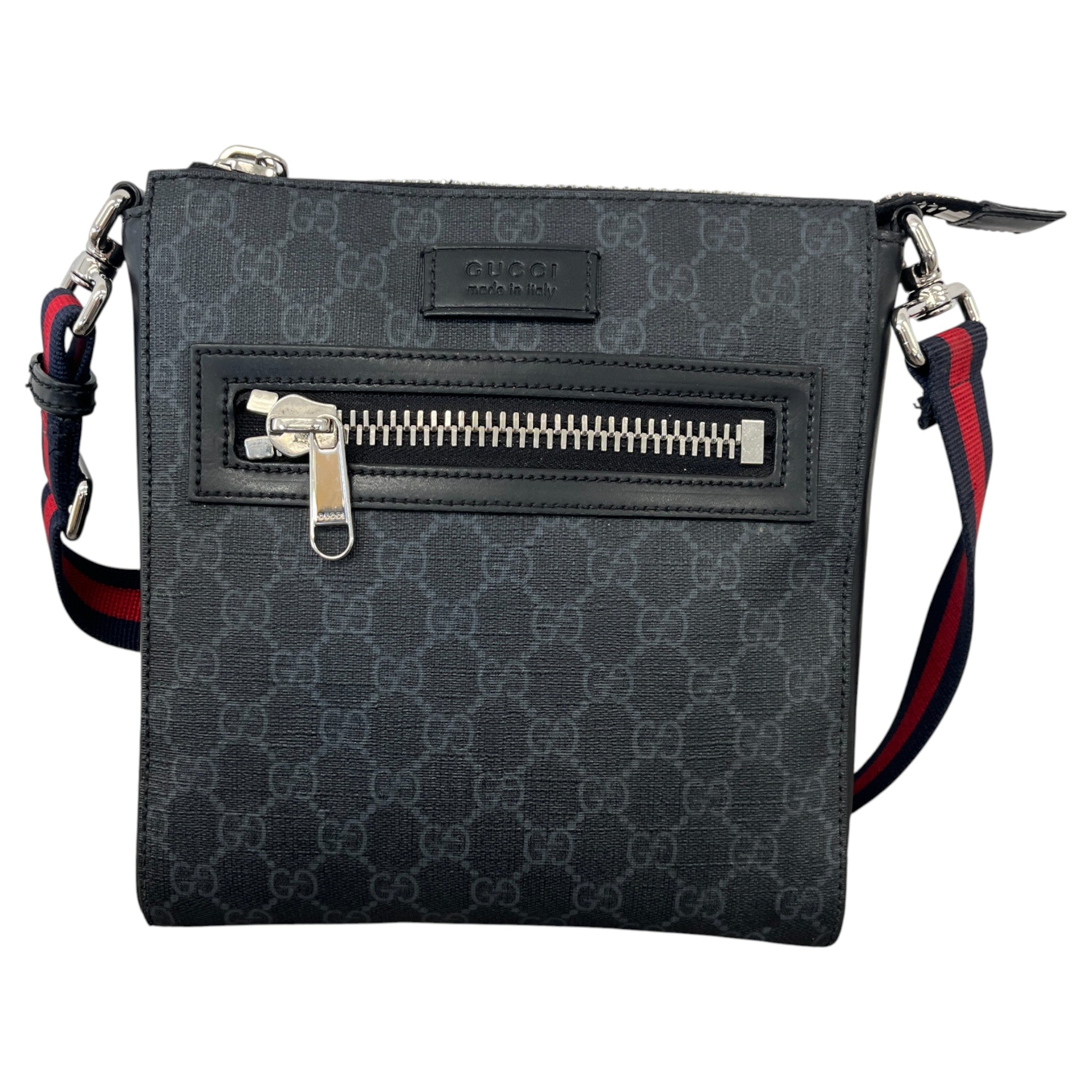 Men's Gg Supreme Messenger Bag Black