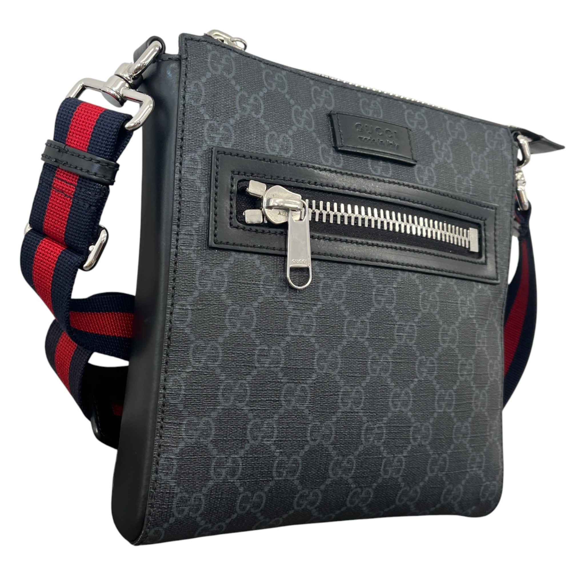 Men's Gg Supreme Messenger Bag Black