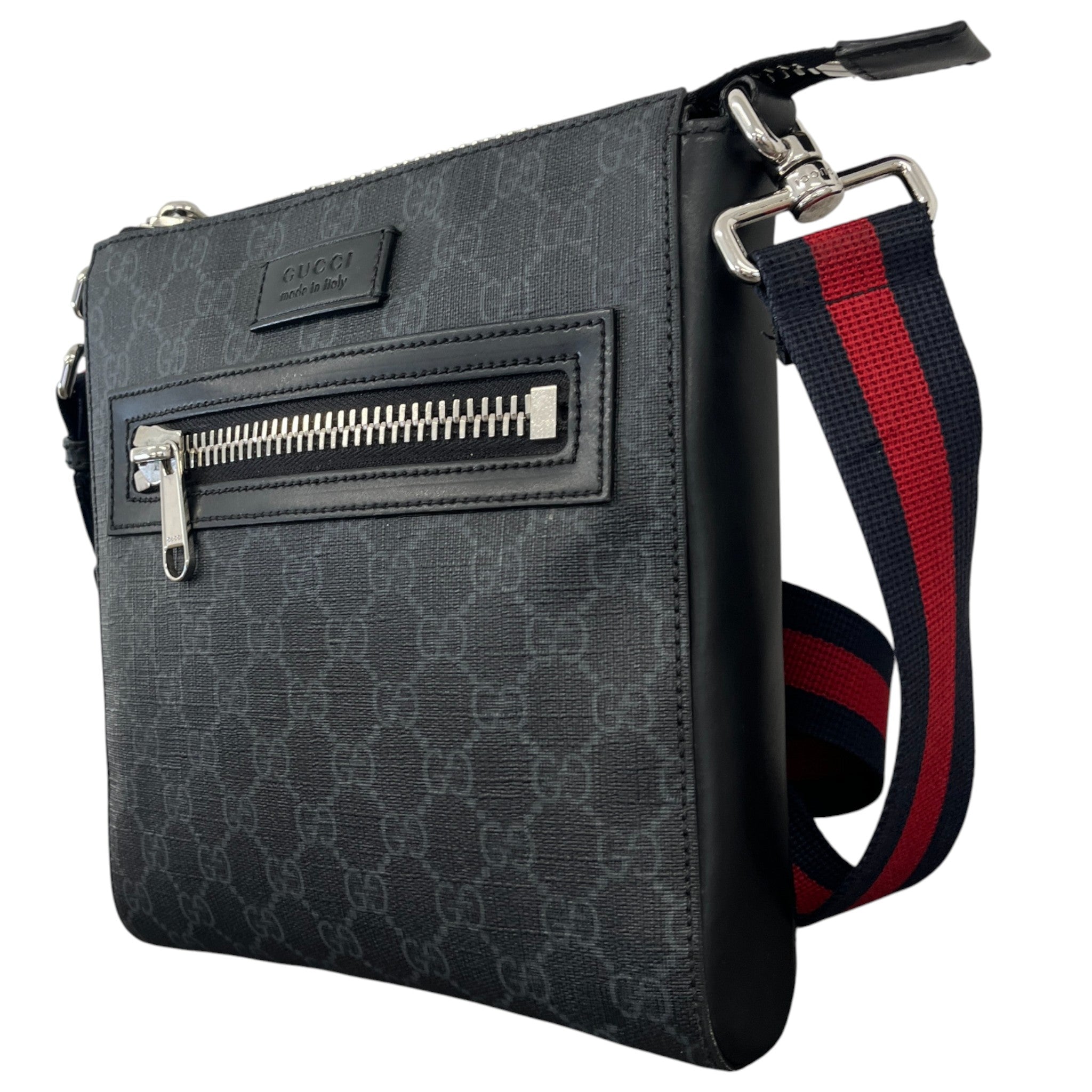 Men's Gg Supreme Messenger Bag Black