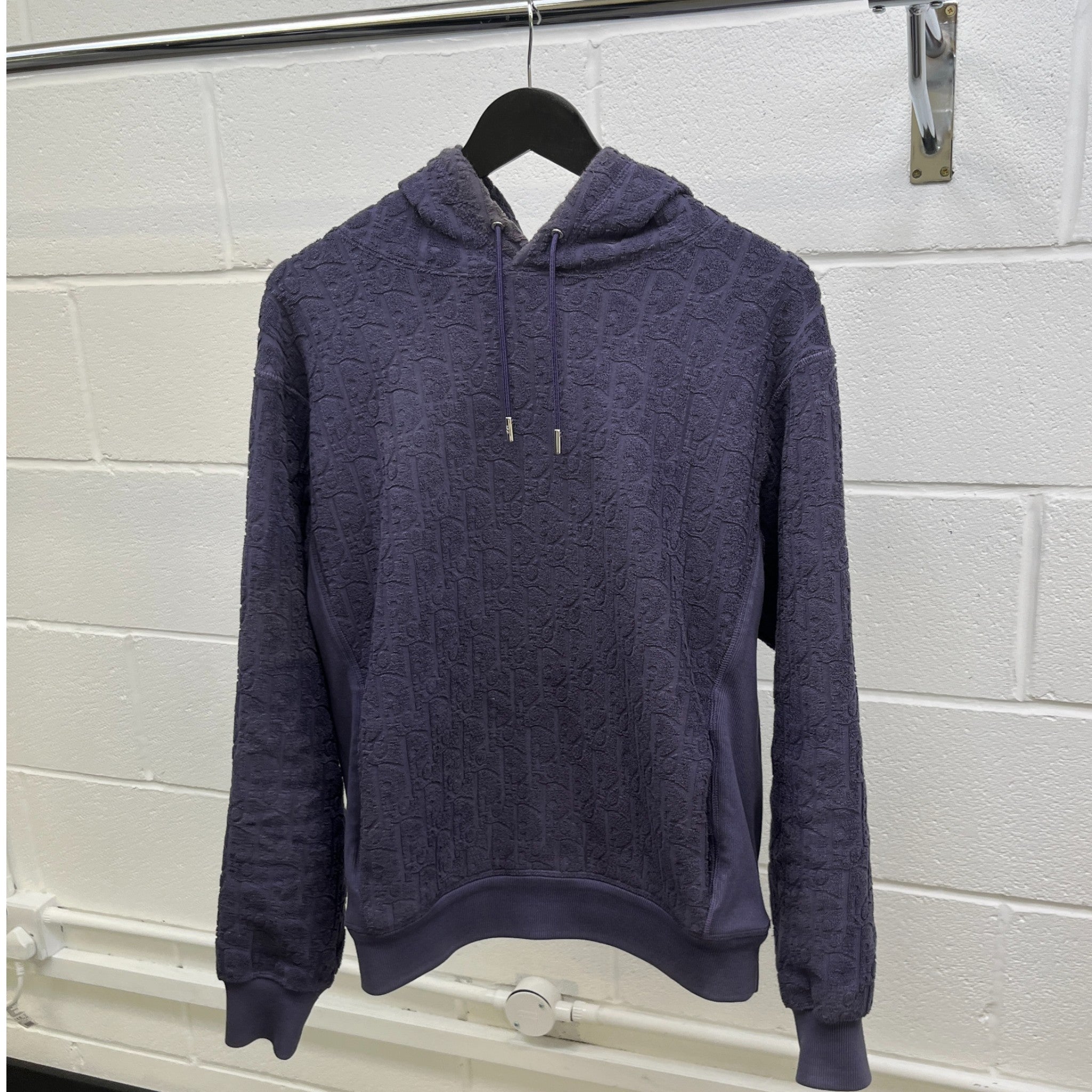 Men's Oblique Hoodie Navy Size M