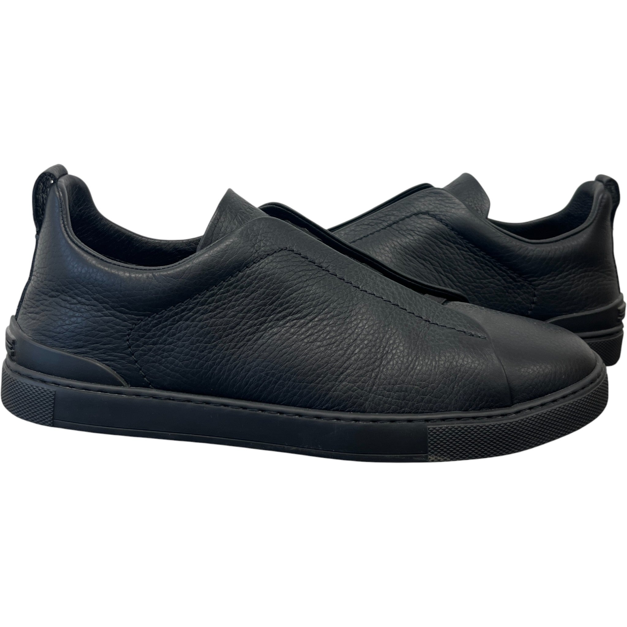 Men's Triple Stitch Low Trainers Black Size EU 44 / UK 10