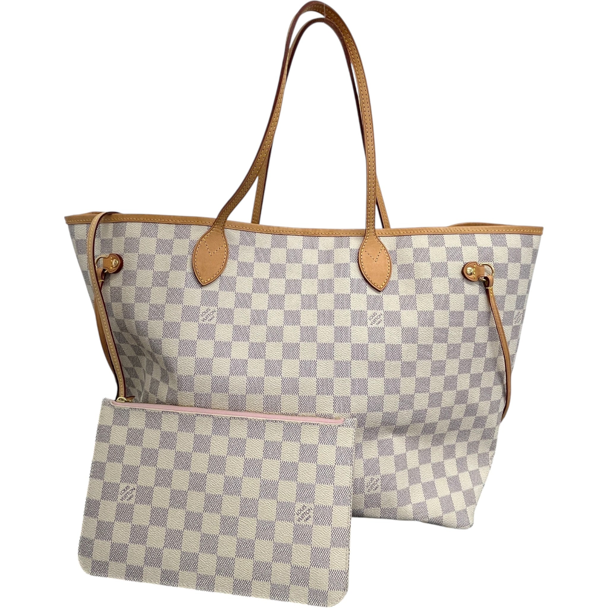 Women's Damier Azur Neverfull Gm Bag White