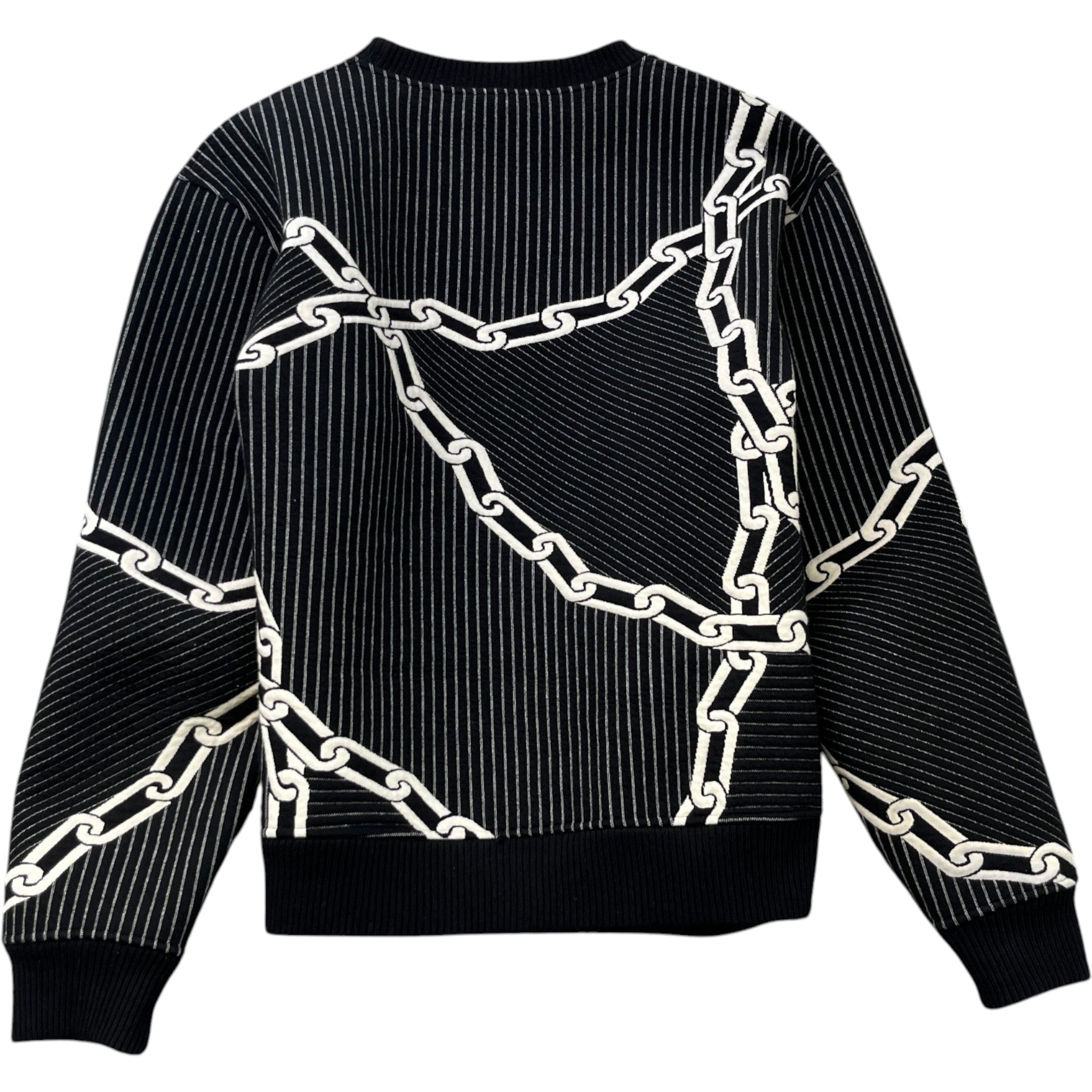 Men's Quilted 3D Effect Chain Sweatshirt Black Size M