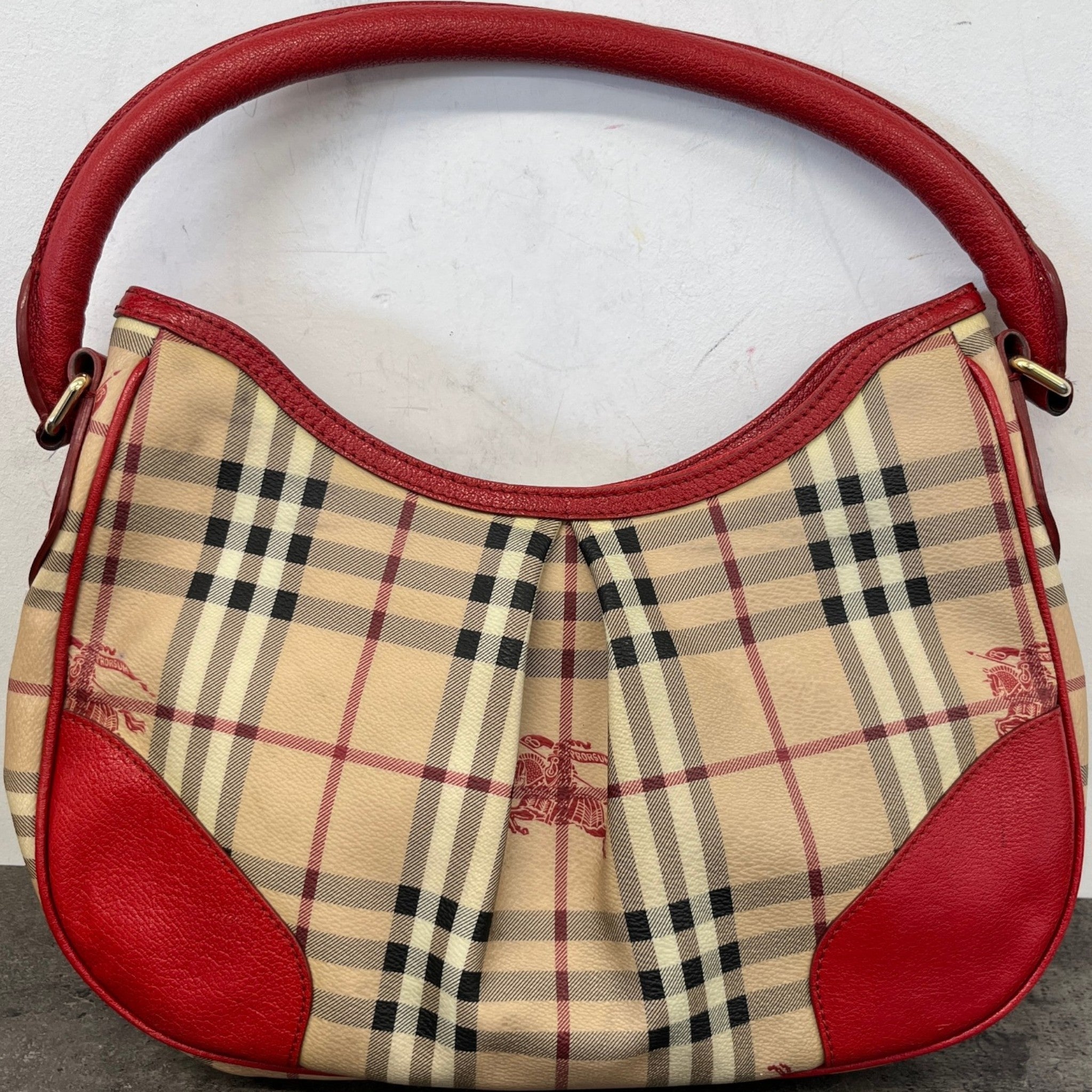 Women's Haymarket Check Hernville Hobo Bag Beige