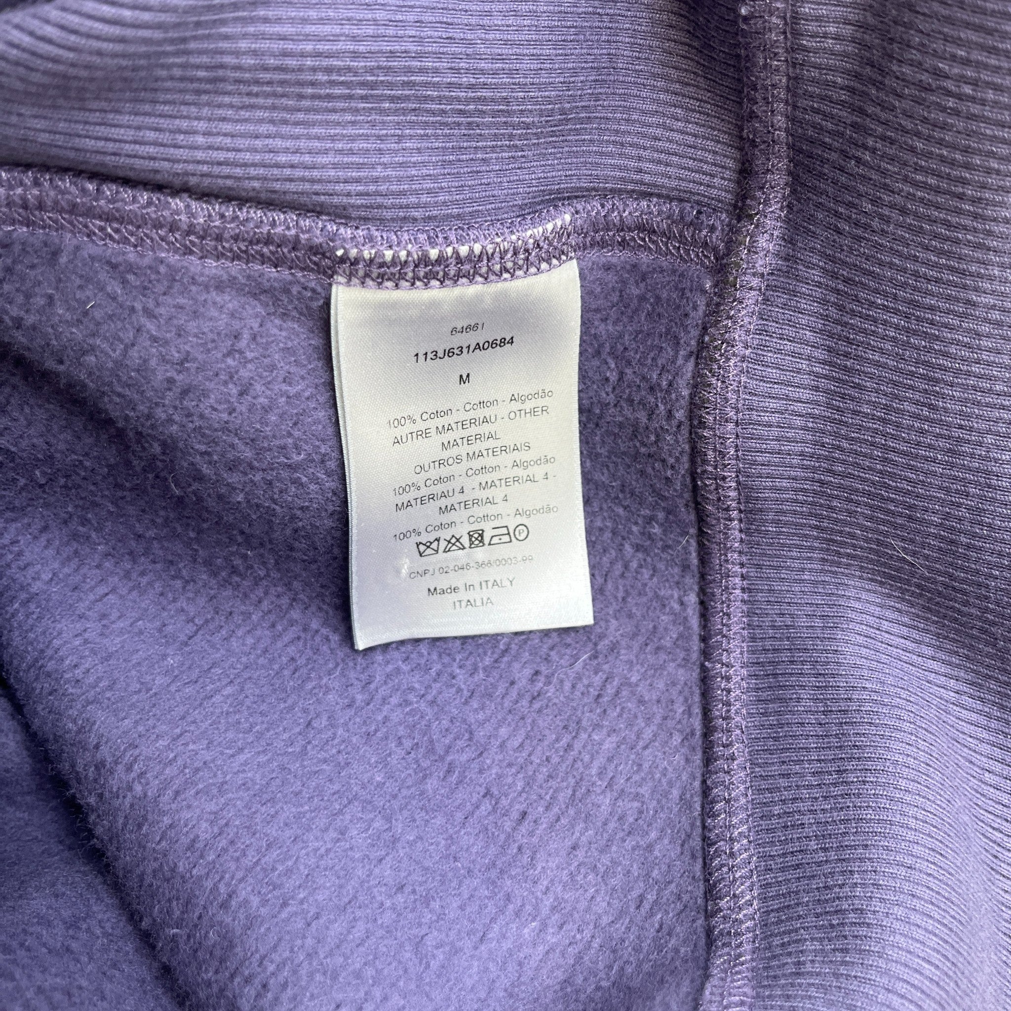 Men's Oblique Hoodie Navy Size M