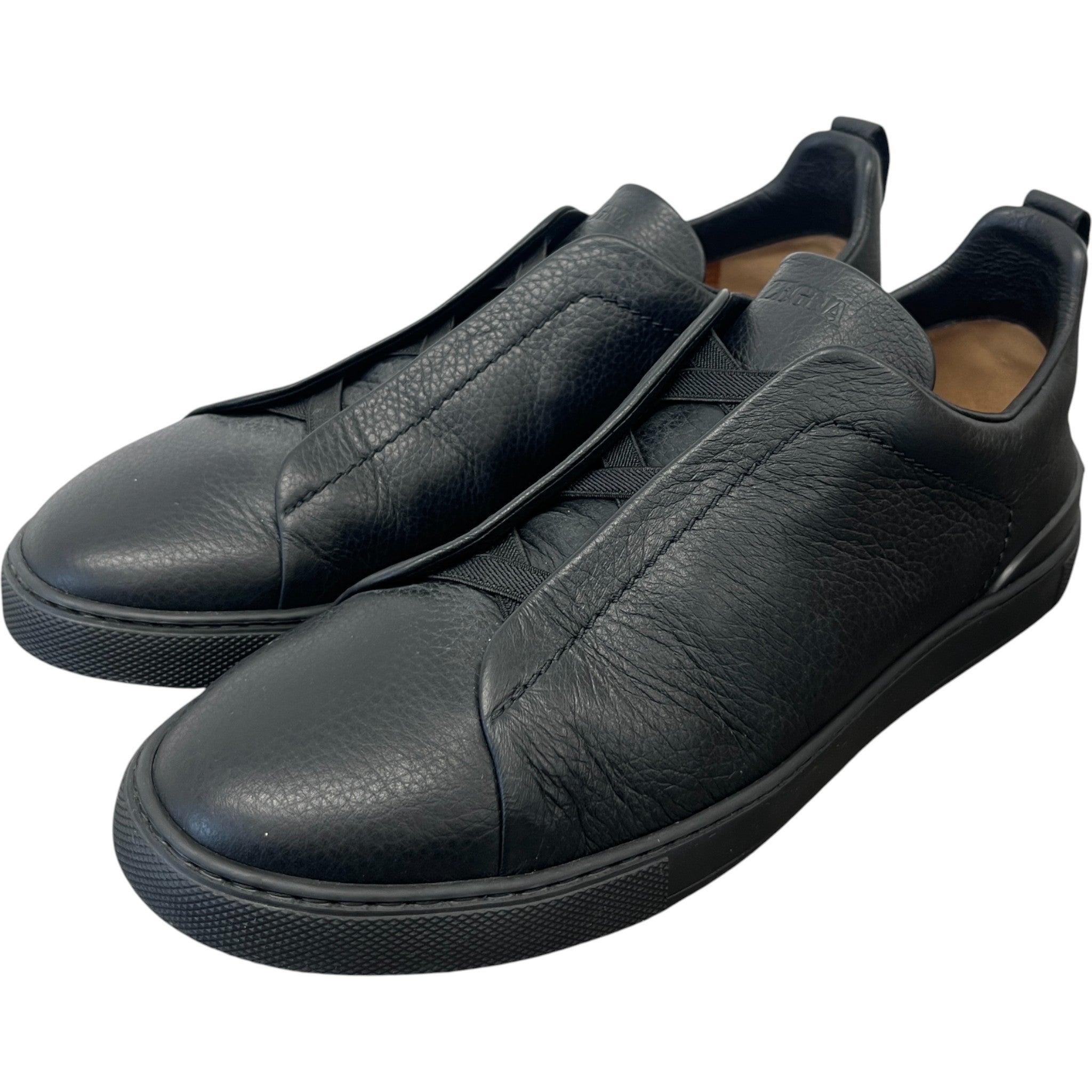 Men's Triple Stitch Low Trainers Black Size EU 44 / UK 10