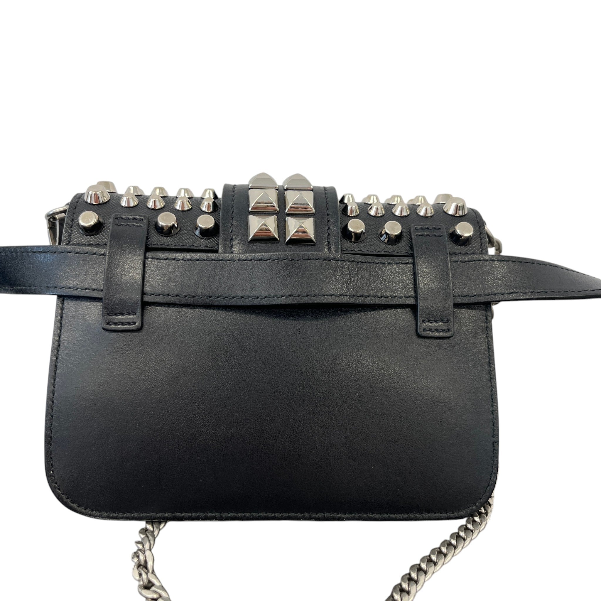 Women's Studded Cahier Crossbody Bag Black