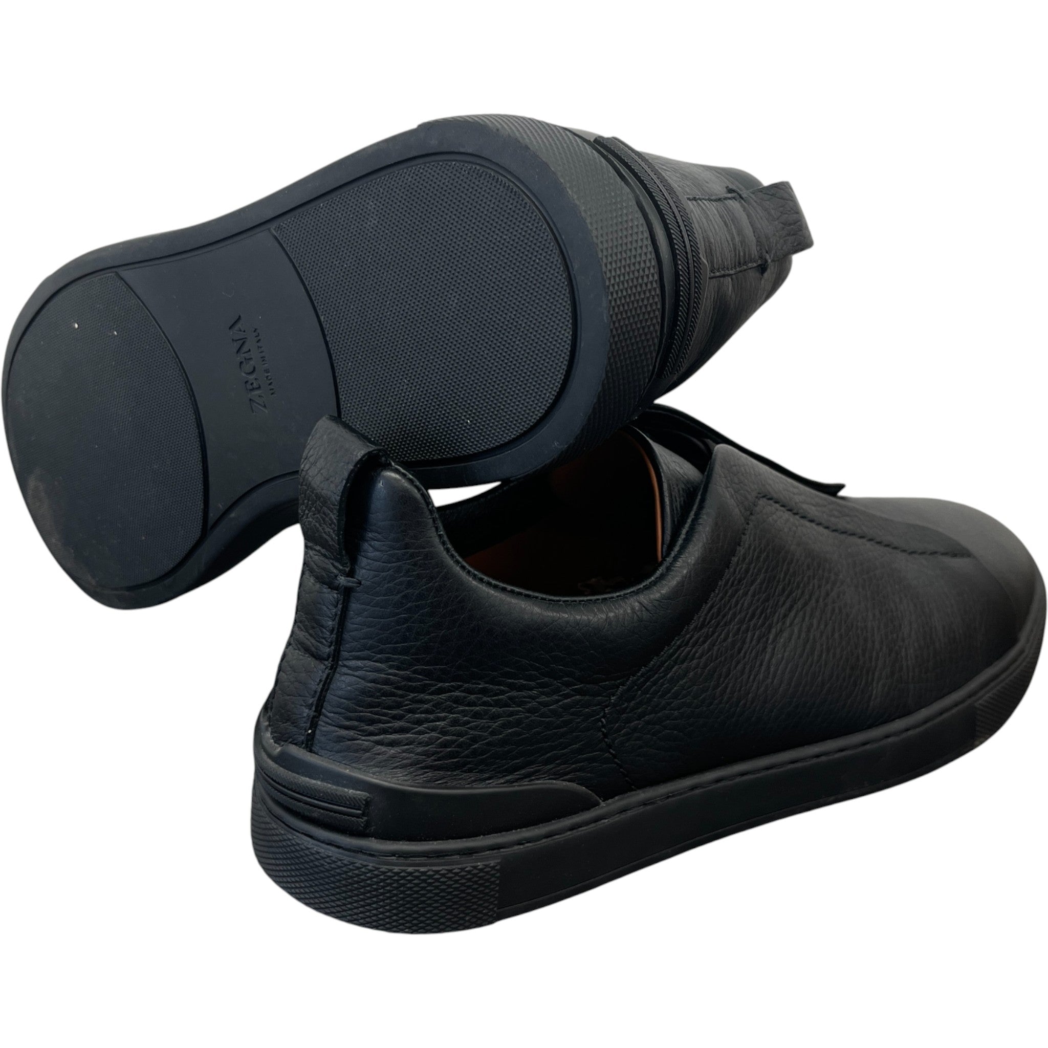 Men's Triple Stitch Low Trainers Black Size EU 44 / UK 10