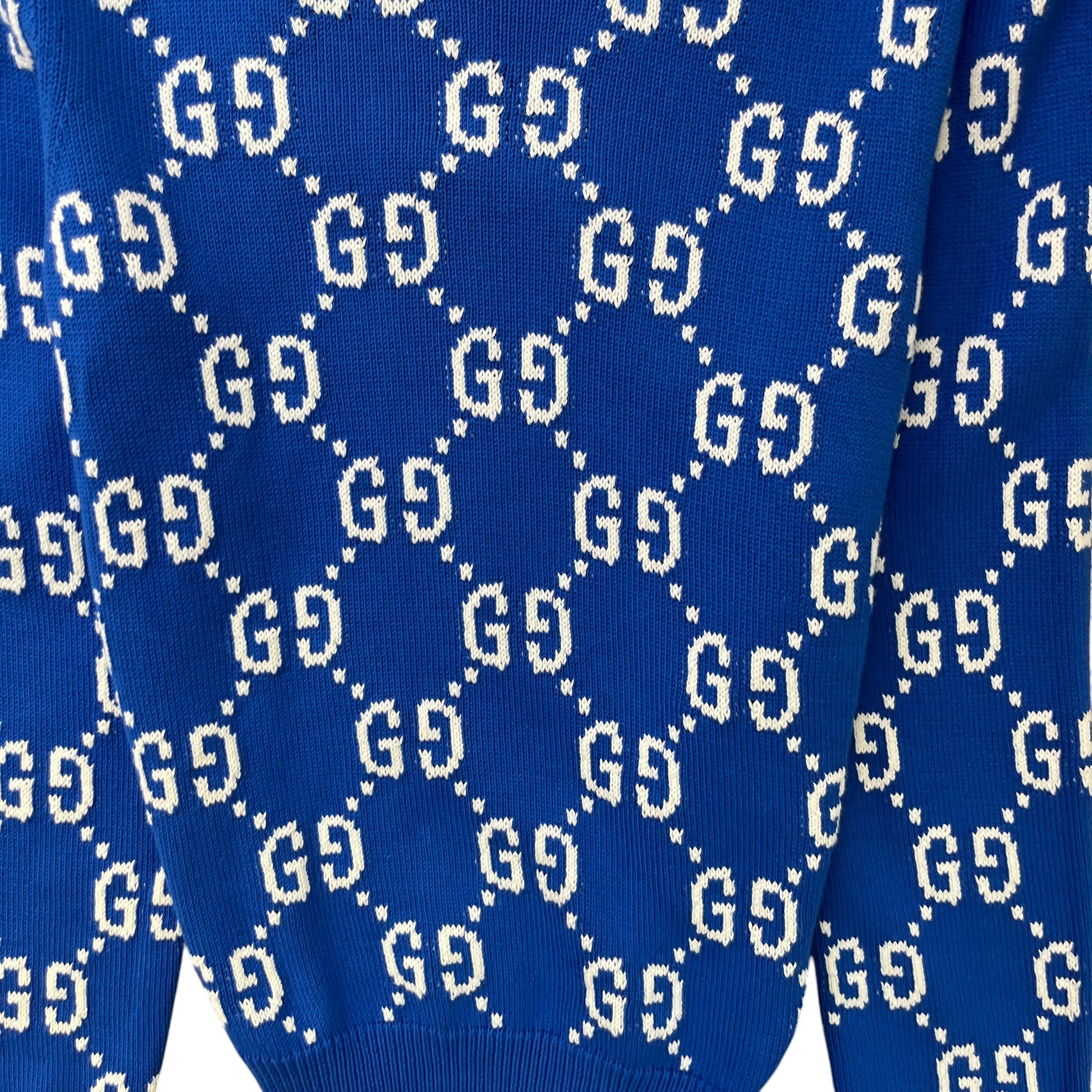 Men's Gg Supreme Knit Jumper Blue Size S
