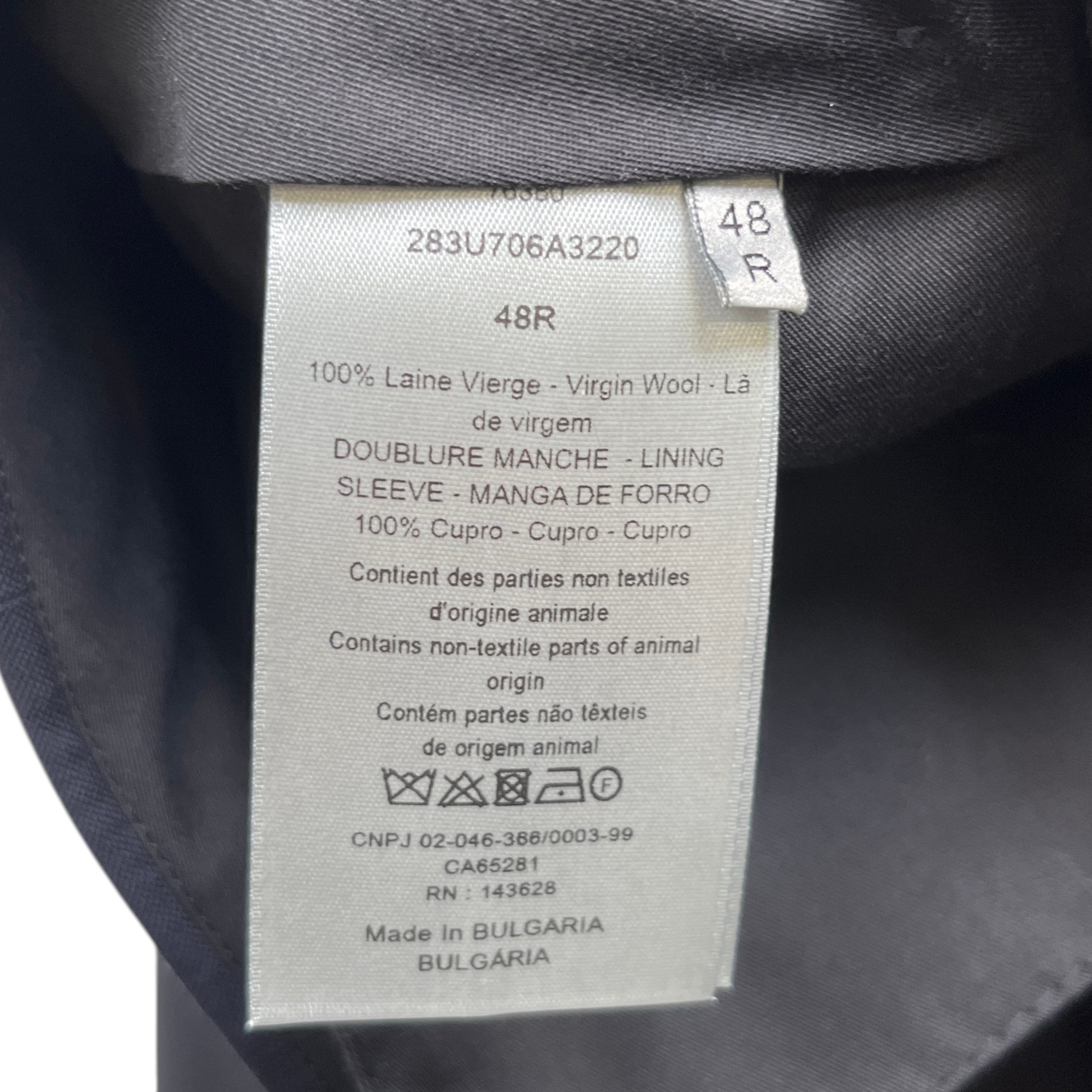 Men's Plain Suit Navy Size 48R