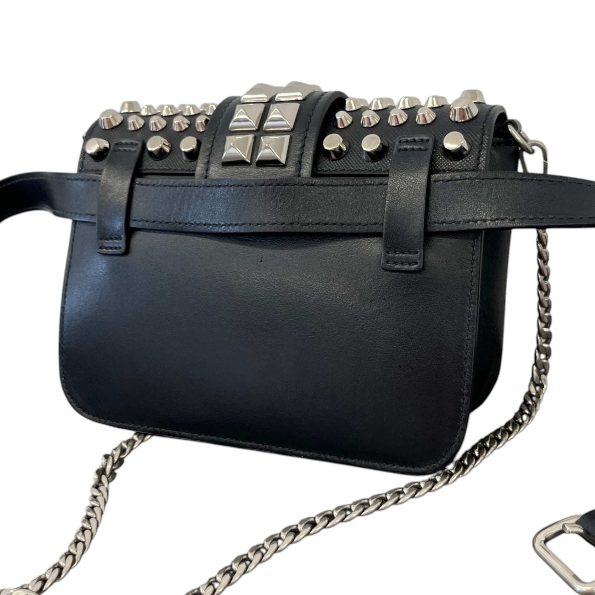 Women's Studded Cahier Crossbody Bag Black