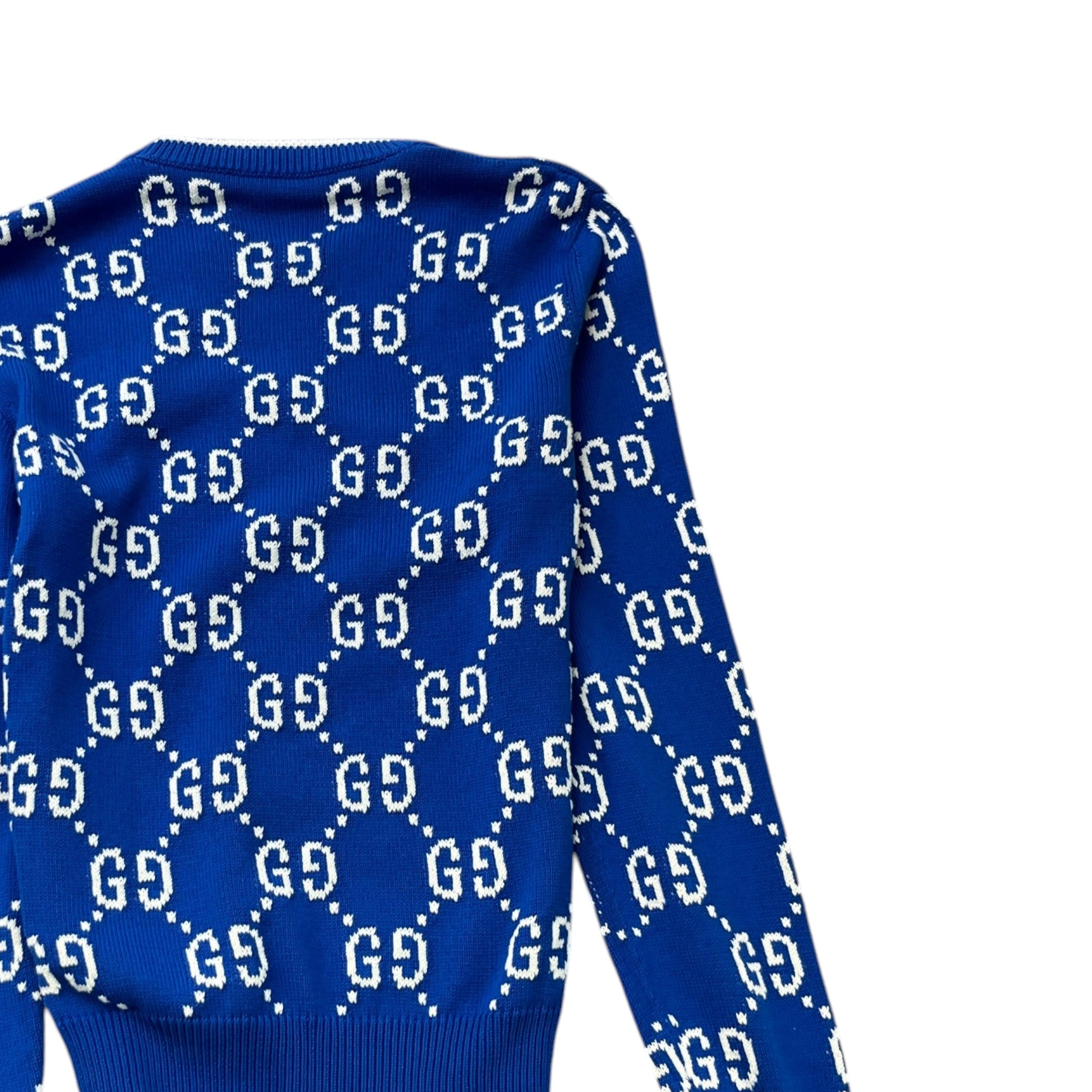 Men's Gg Supreme Knit Jumper Blue Size S