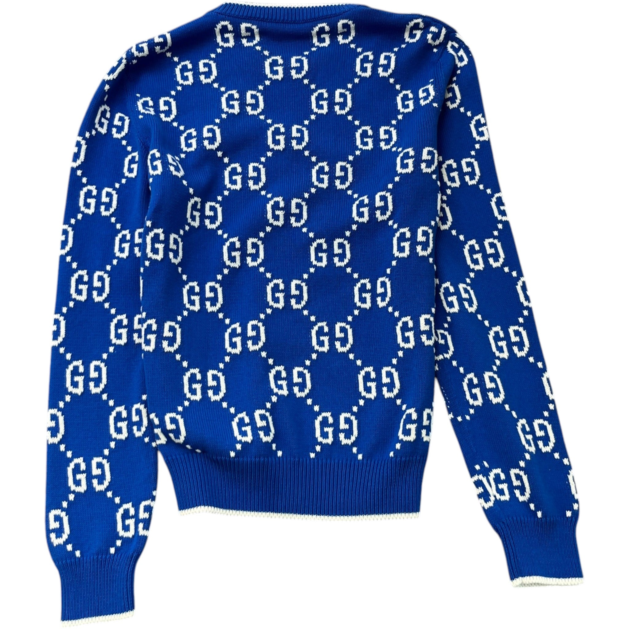 Men's Gg Supreme Knit Jumper Blue Size S
