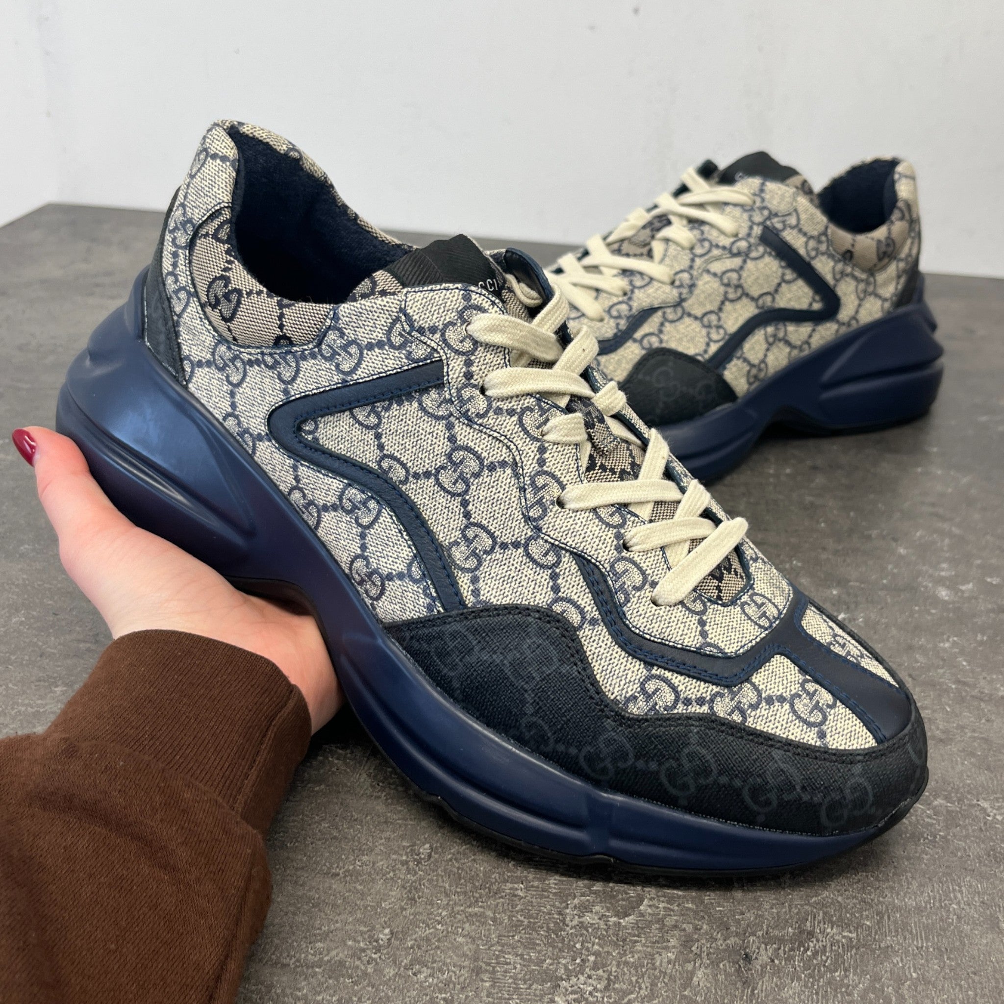 Men's Rhyton Low Trainers Blue Size EU 43 / UK 9