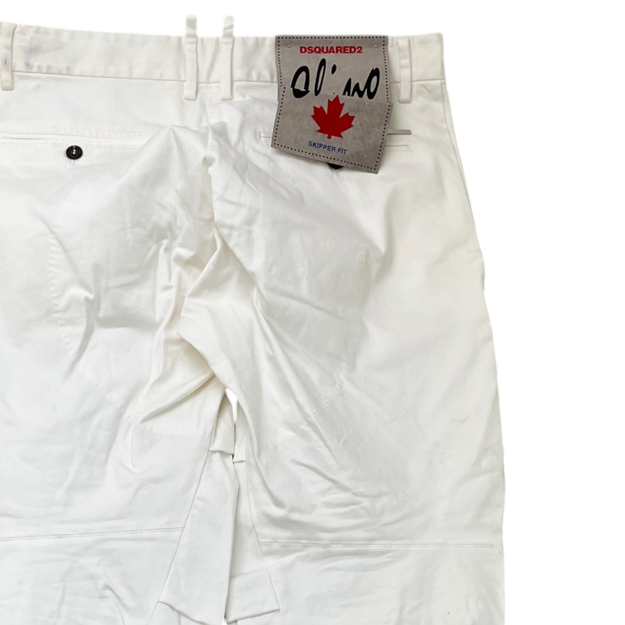 Men's Plaque Logo Trousers White Size IT 48 / UK 32