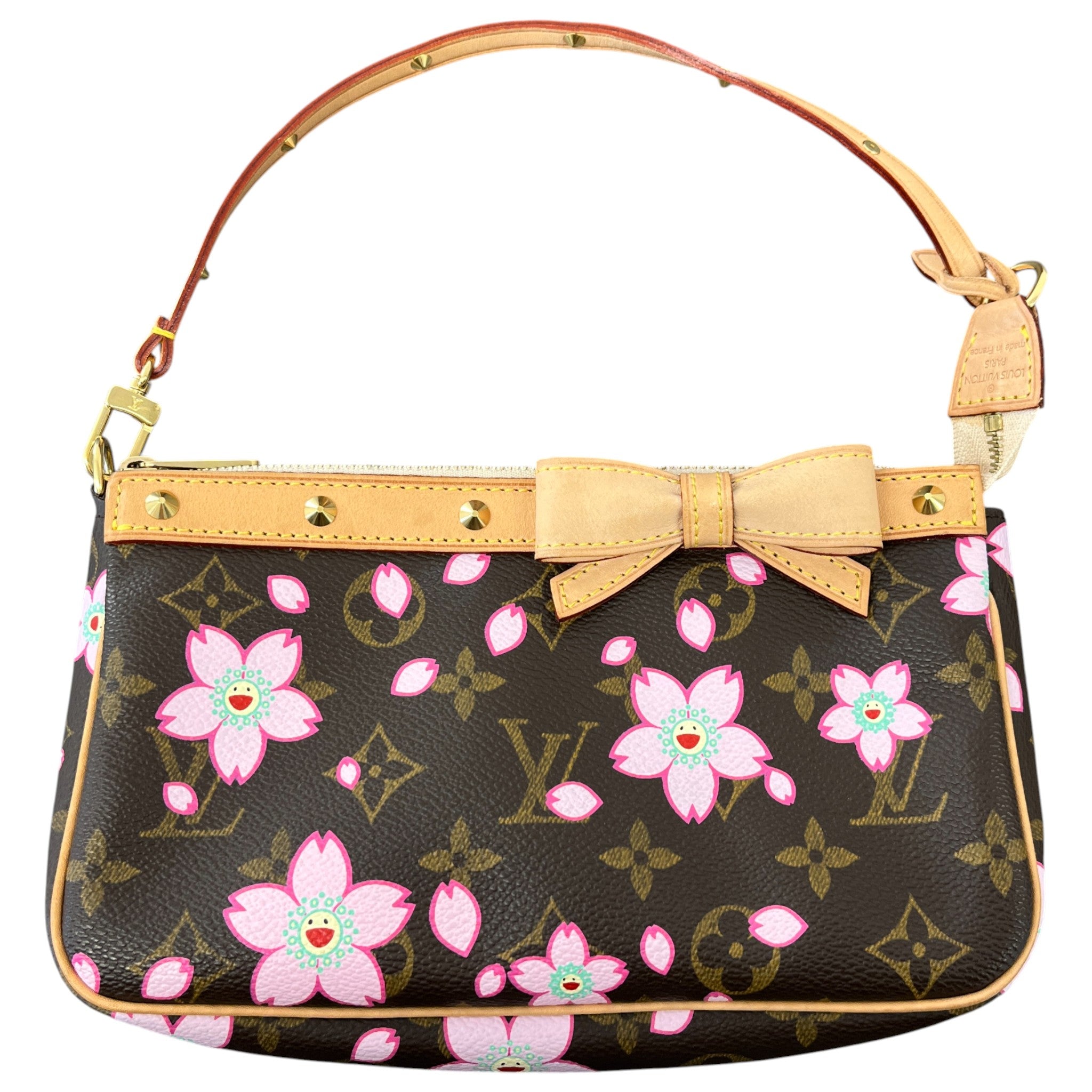Women's X Takashi Murakami Monogram Cherry Blossom 2003 Pouchette Bag Brown