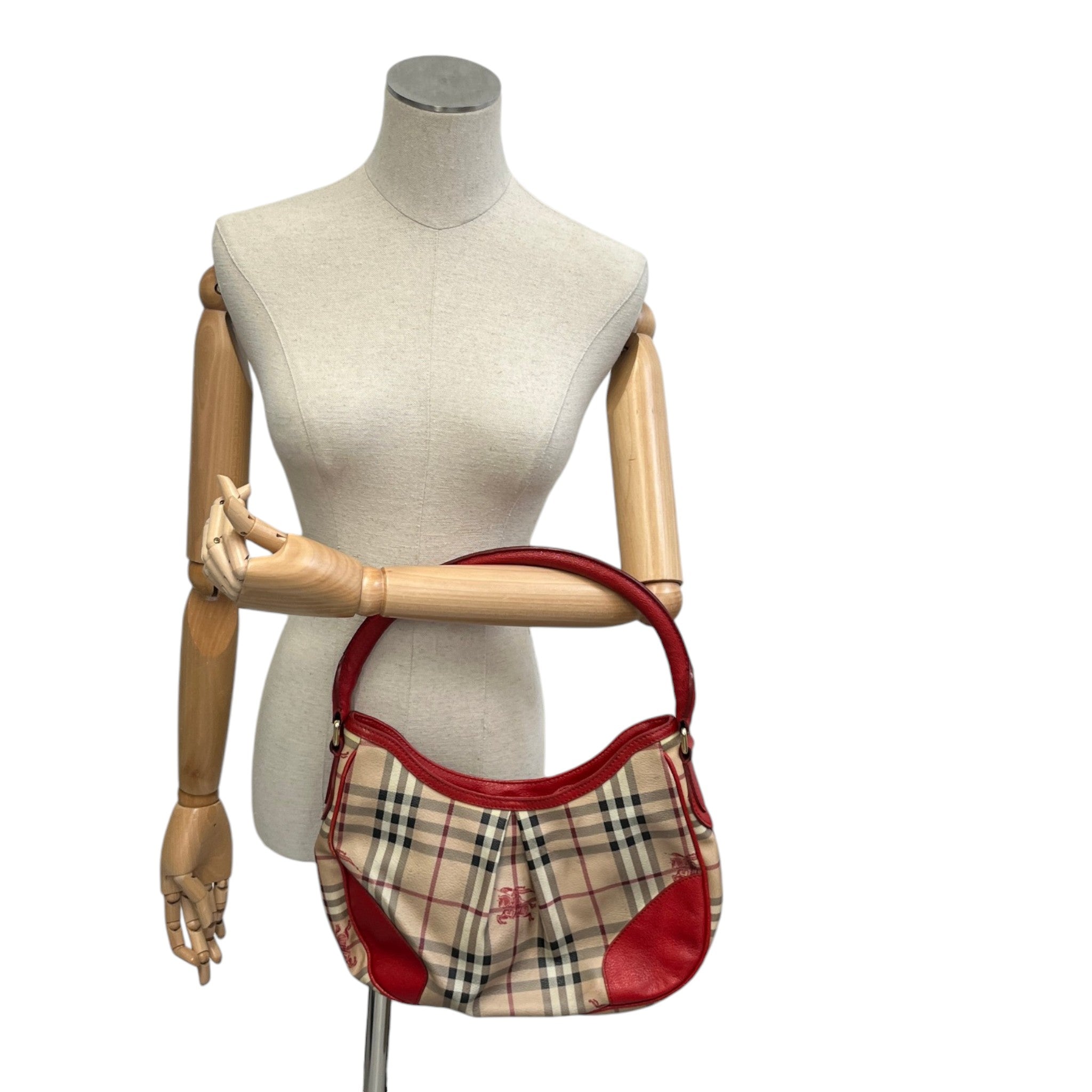 Women's Haymarket Check Hernville Hobo Bag Beige
