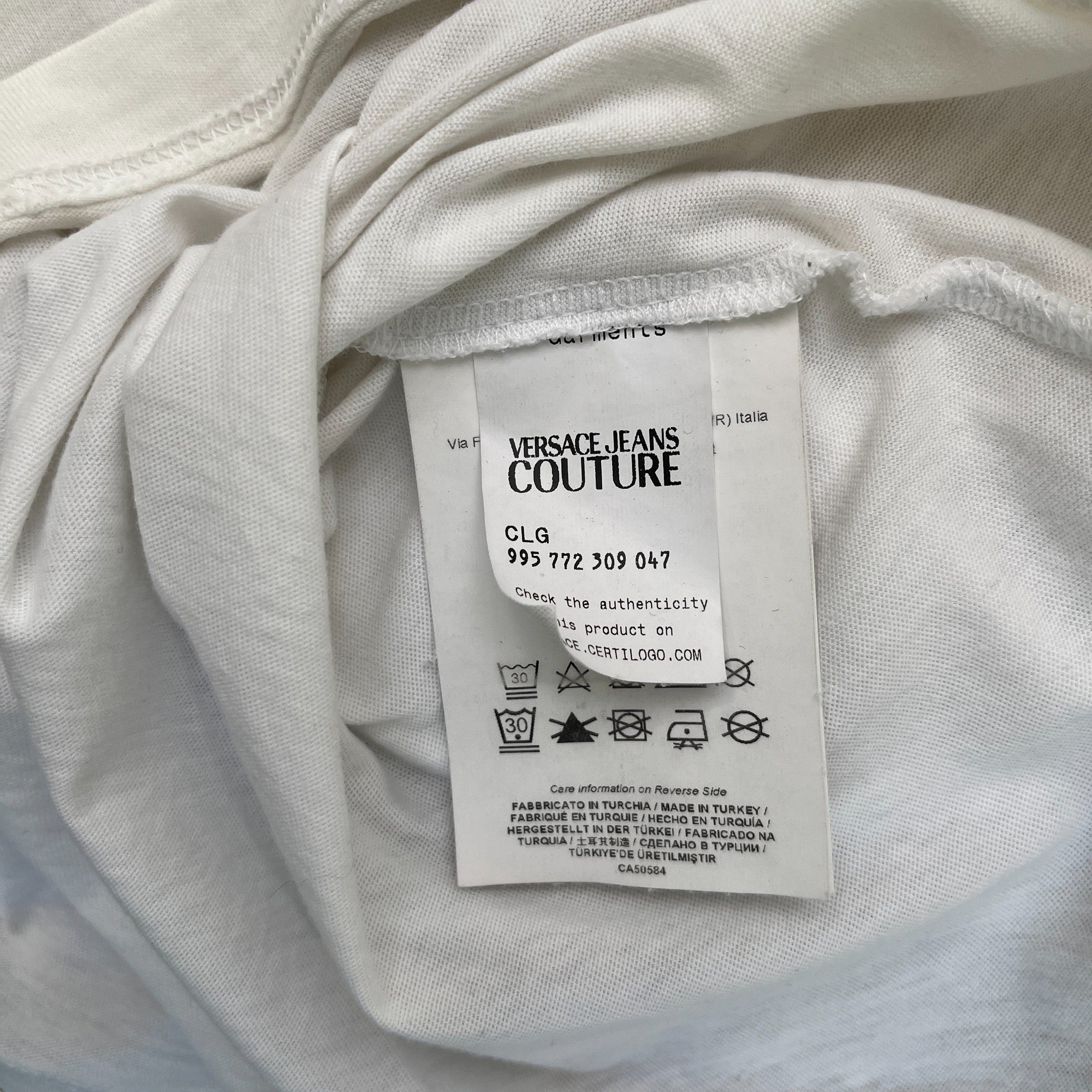 Men's Logo Print T-Shirt White Size M