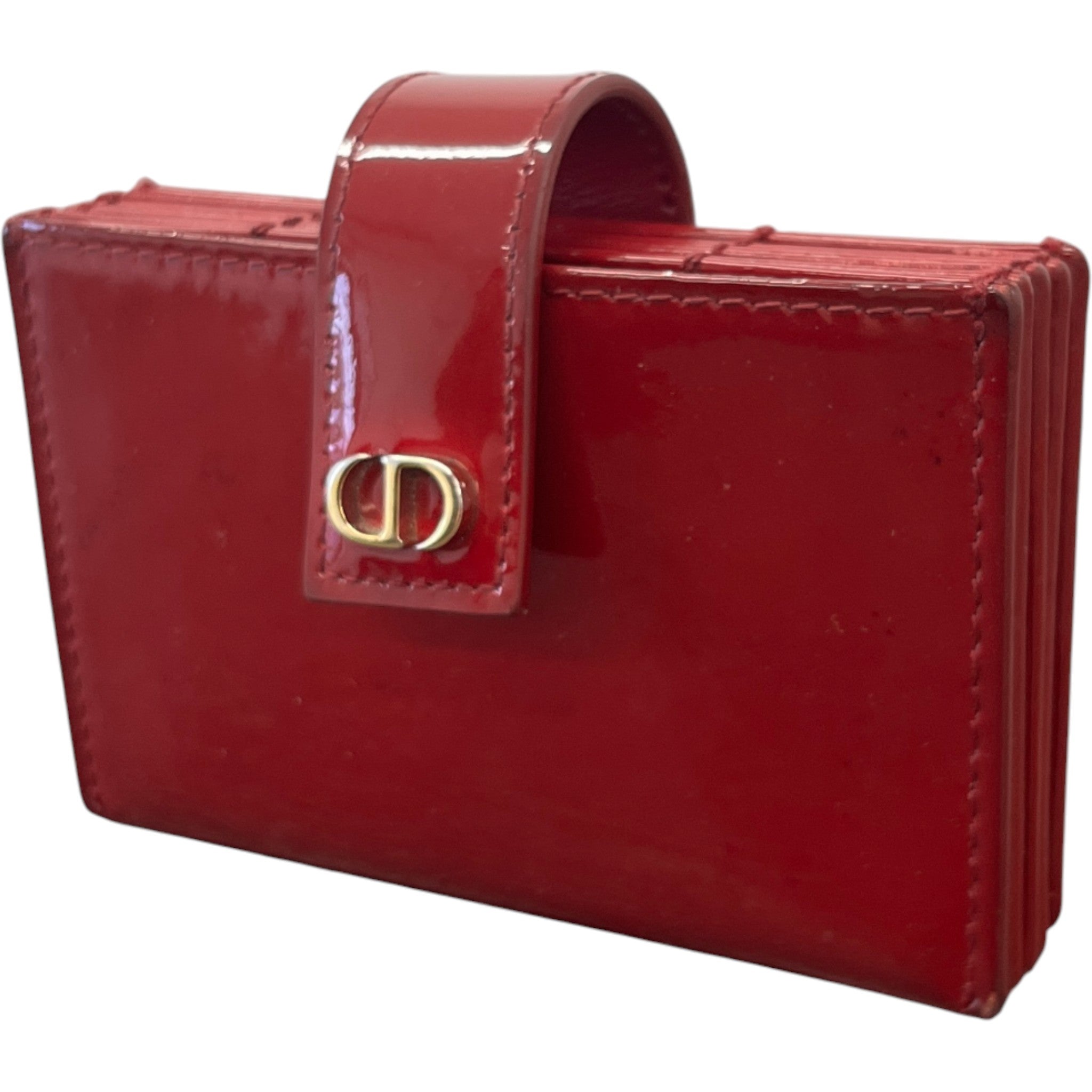 Women's Lady Dior 5-Gusset Card Holder Red