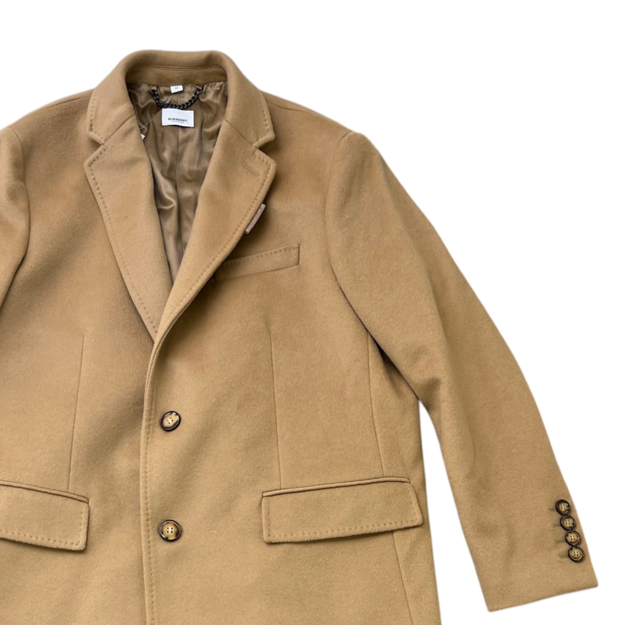 Men's Classic Check Collar Trench Jacket Beige Size IT 50 / L