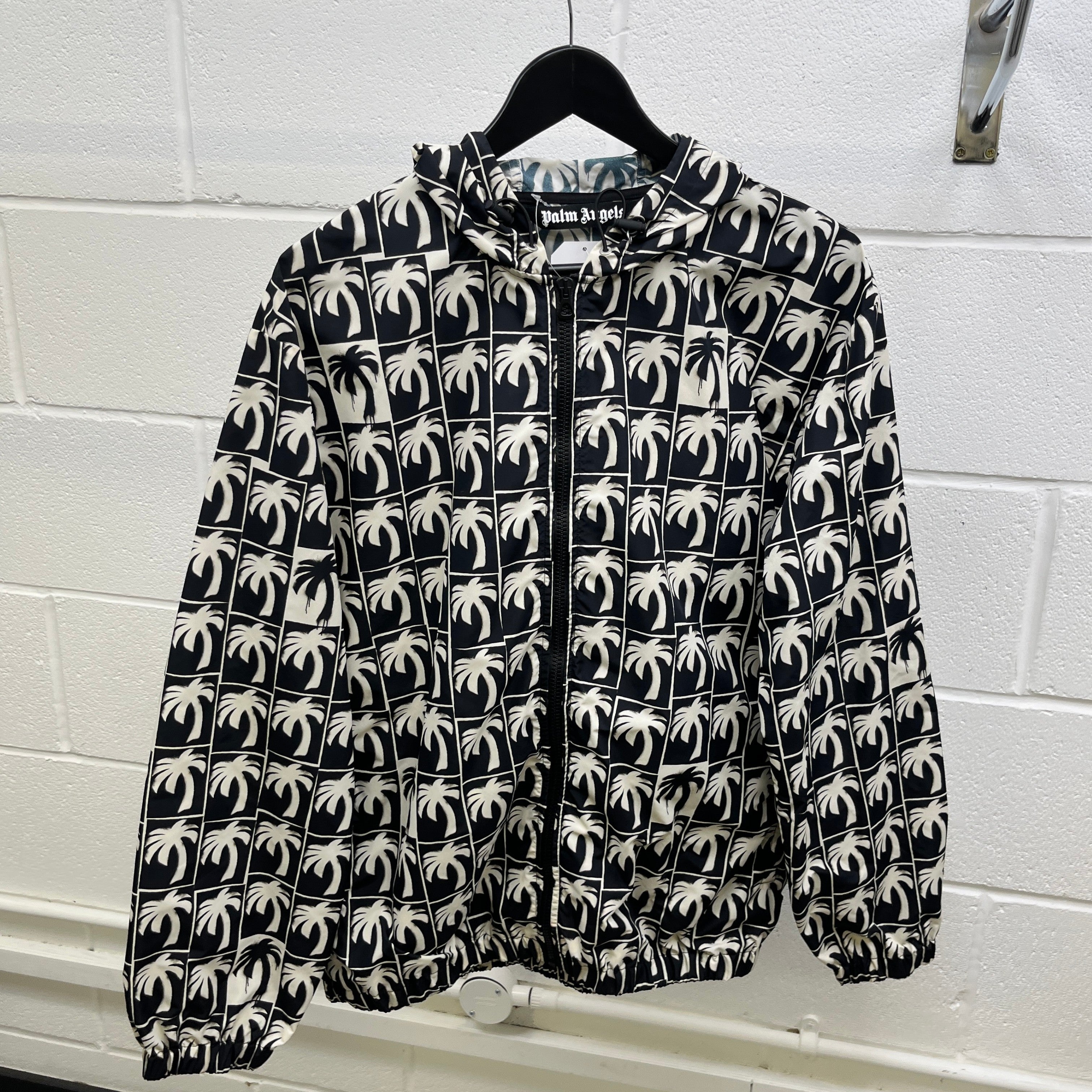 Men's Dripping Palm Windbreaker Black Size S