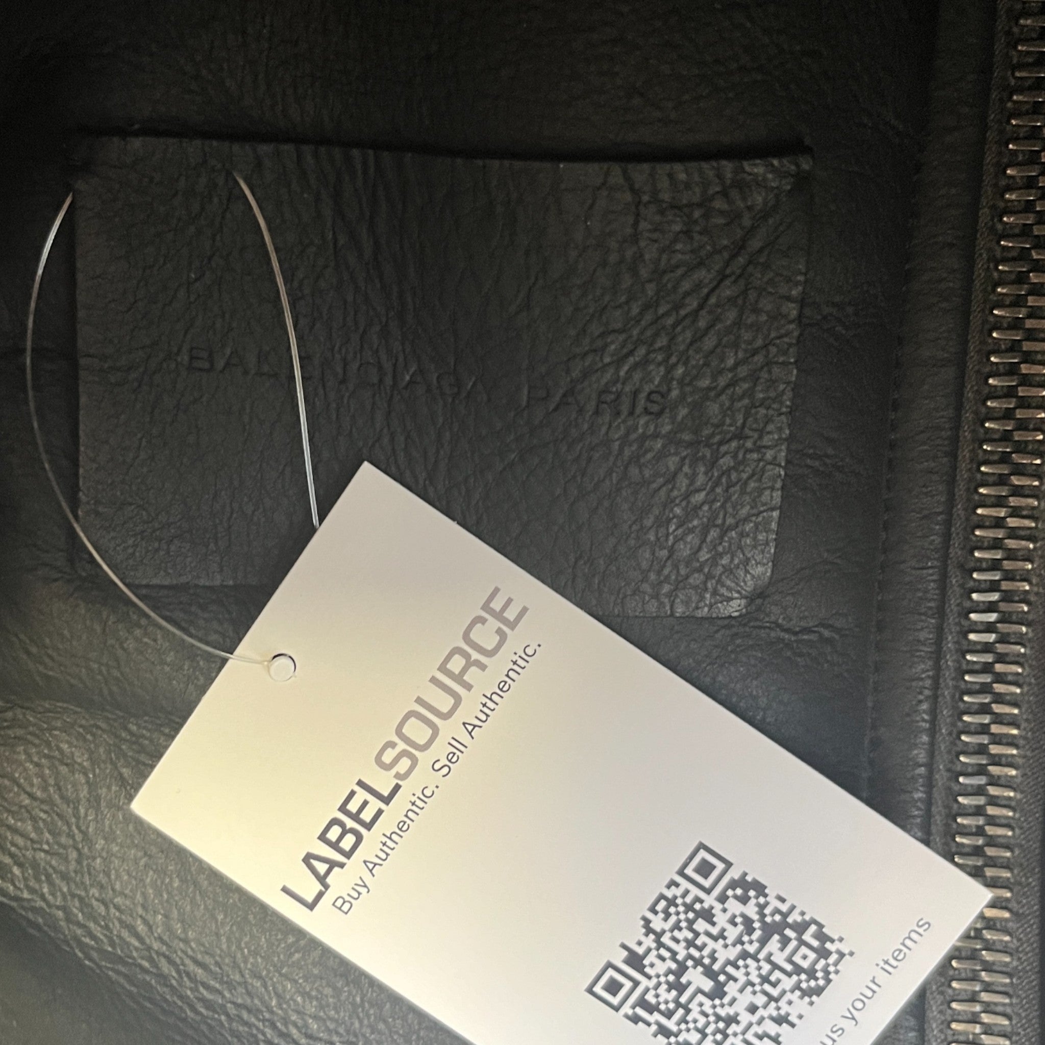 Men's Leather Shearling Jacket Black Size IT 48 / M