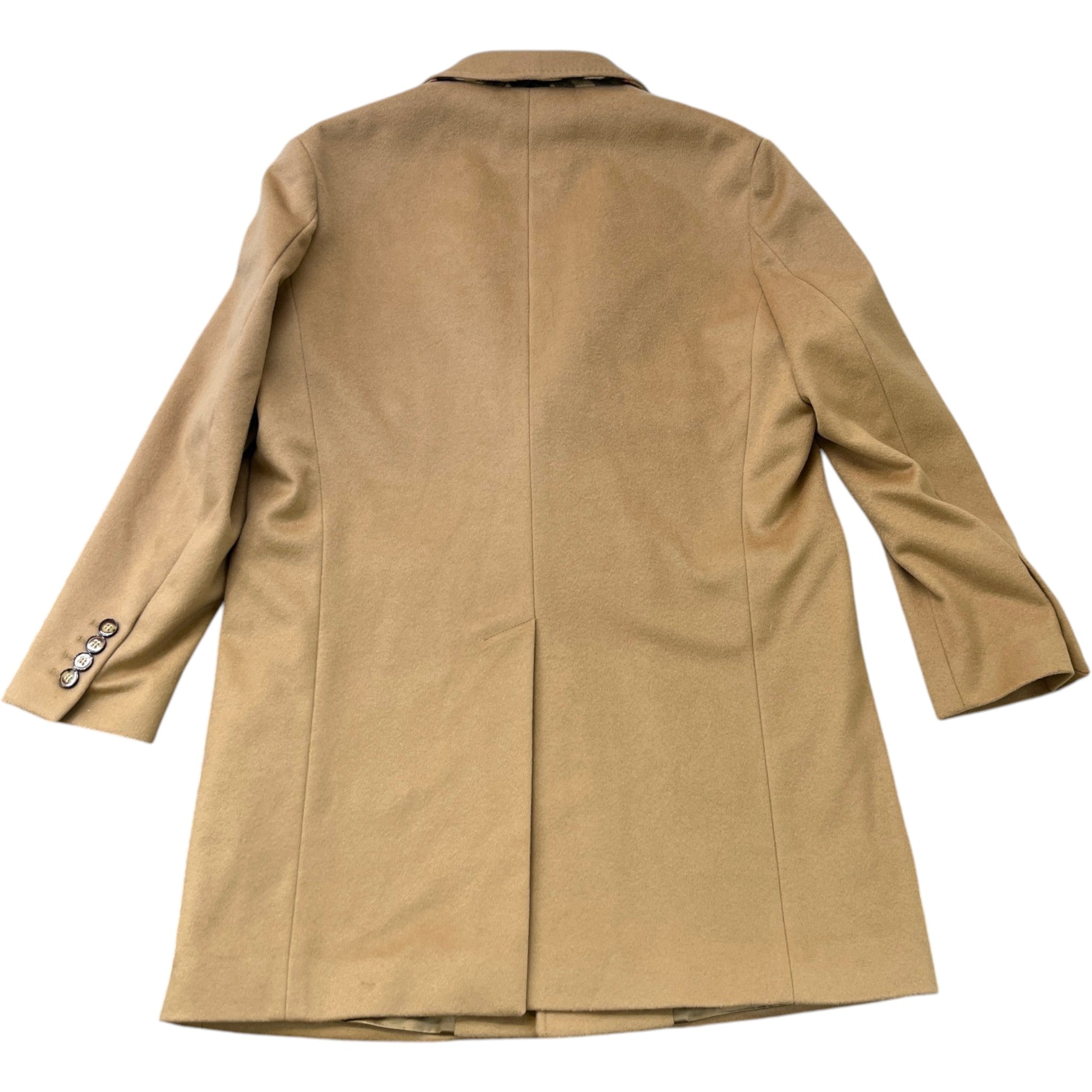 Men's Classic Check Collar Trench Jacket Beige Size IT 50 / L