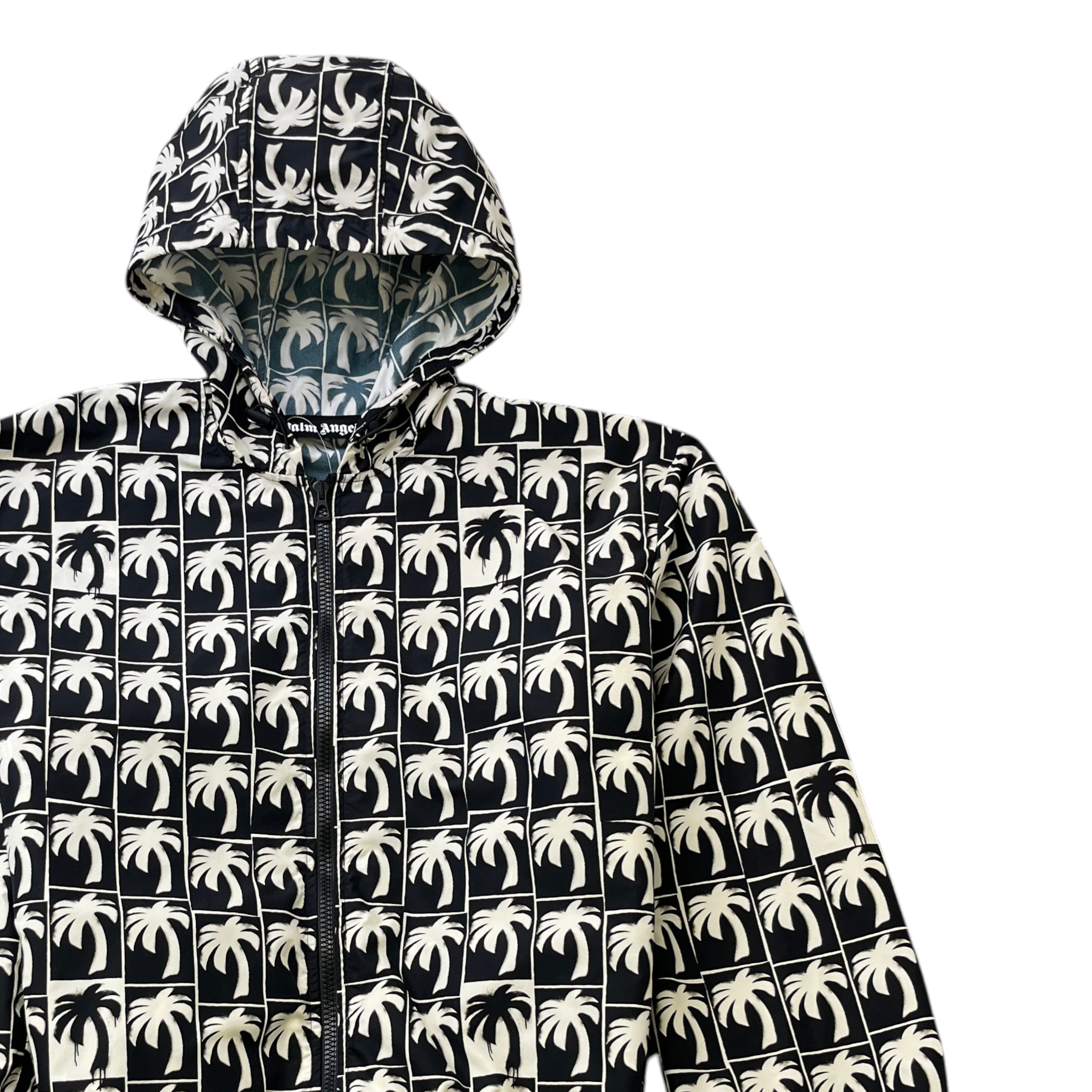 Men's Dripping Palm Windbreaker Black Size S