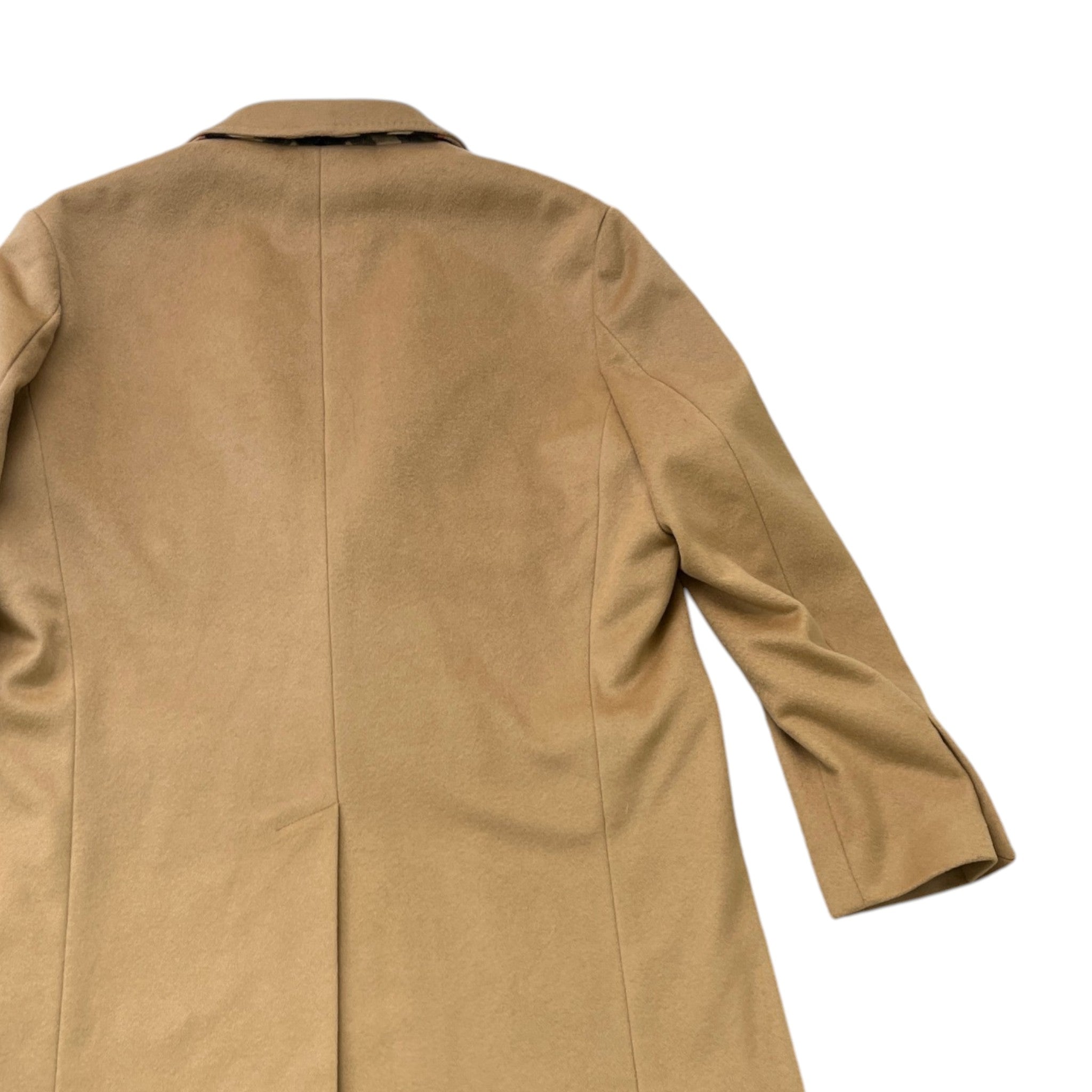 Men's Classic Check Collar Trench Jacket Beige Size IT 50 / L