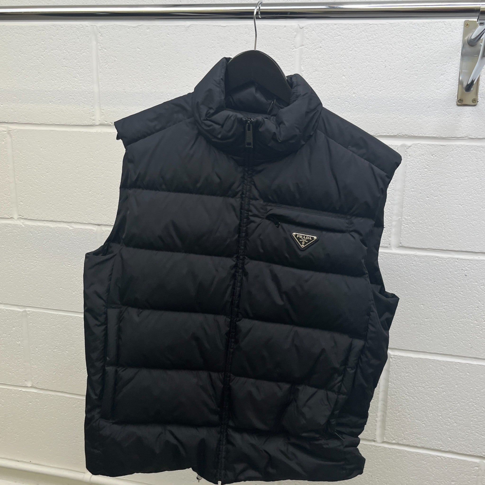 Men's Plaque Logo Gilet Black Size IT 48 / M