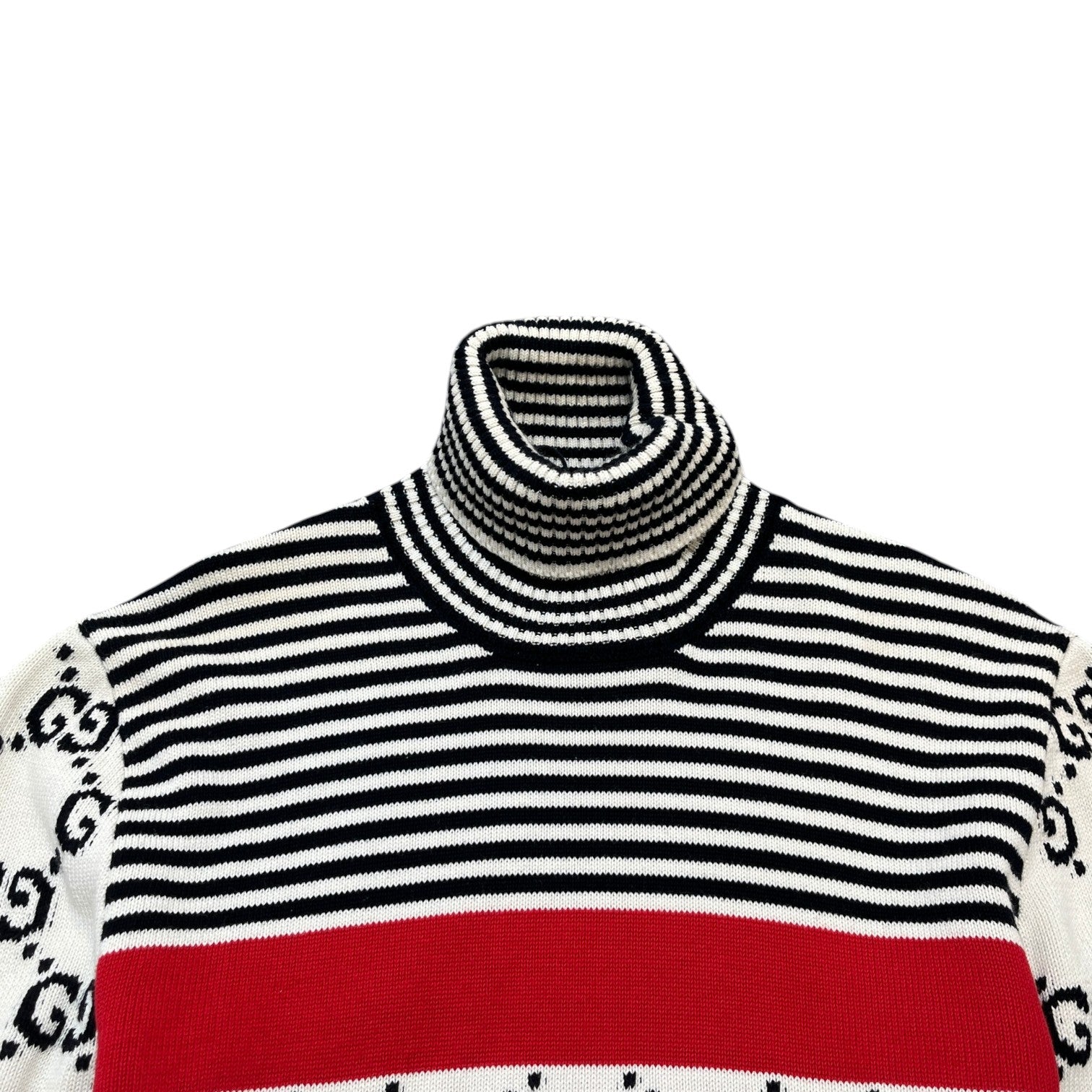 Men's Gg Supreme Turtleneck Jumper Cream Size L