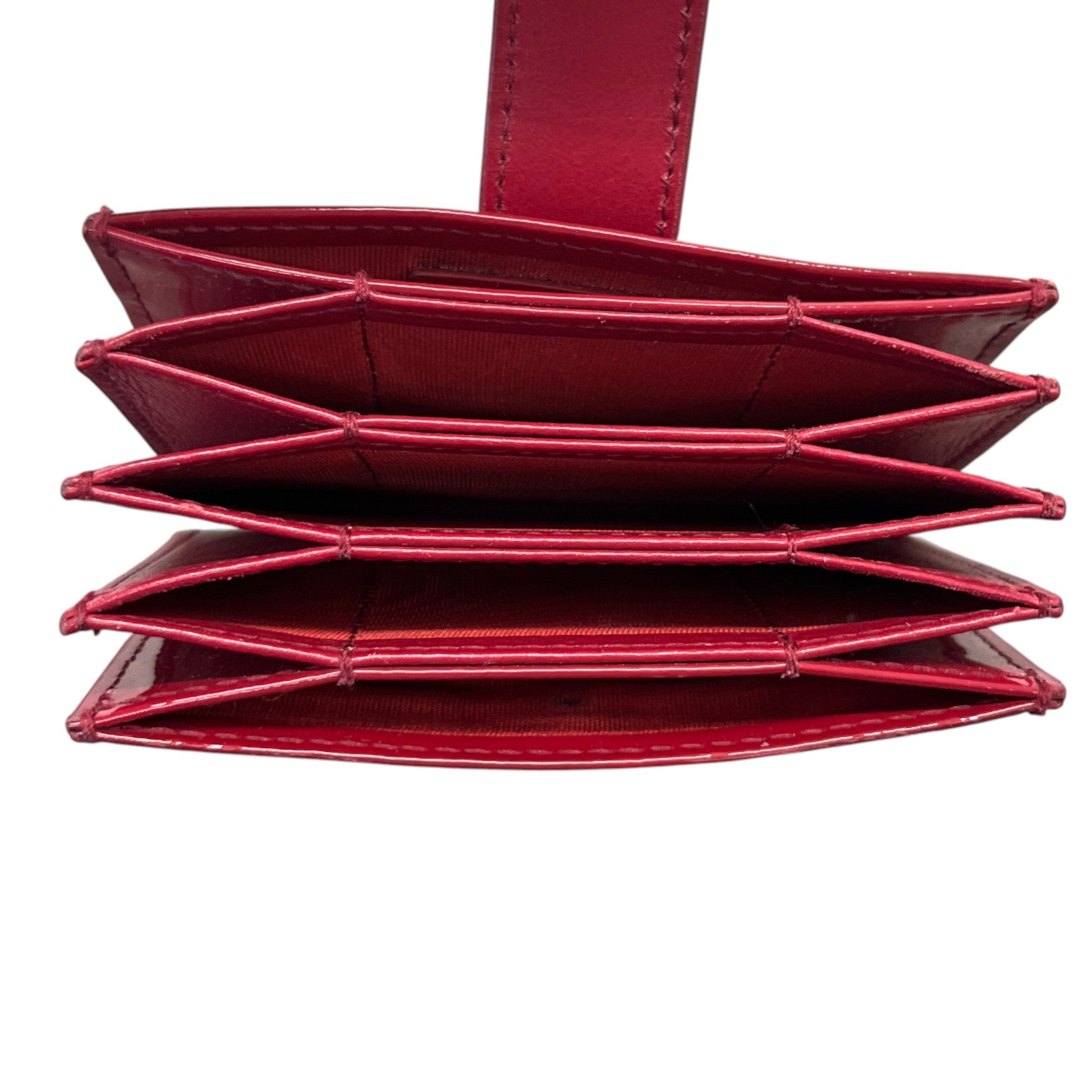 Women's Lady Dior 5-Gusset Card Holder Red