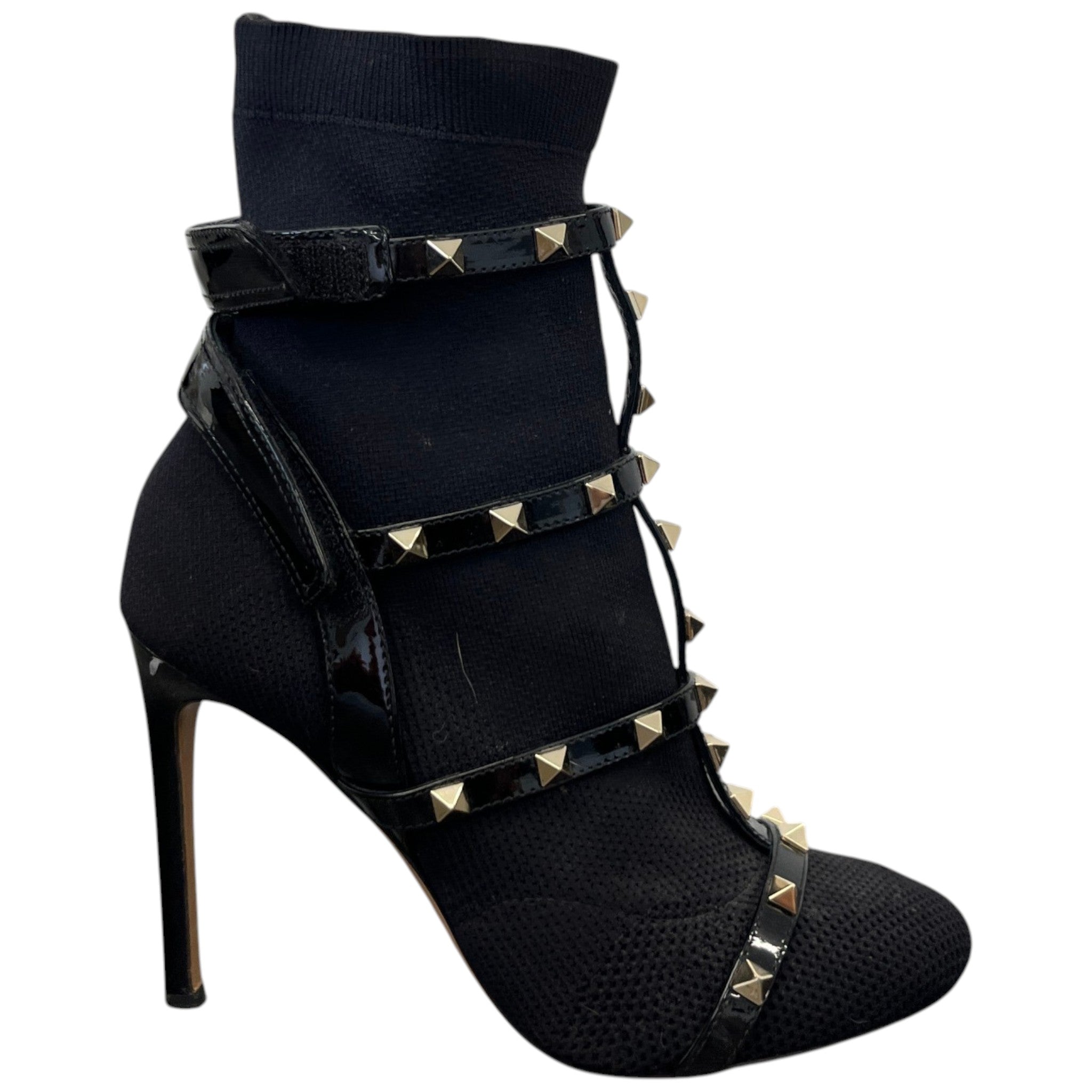 Women's Rockstud Ankle Boot Heels Black Size EU 37 / UK 4