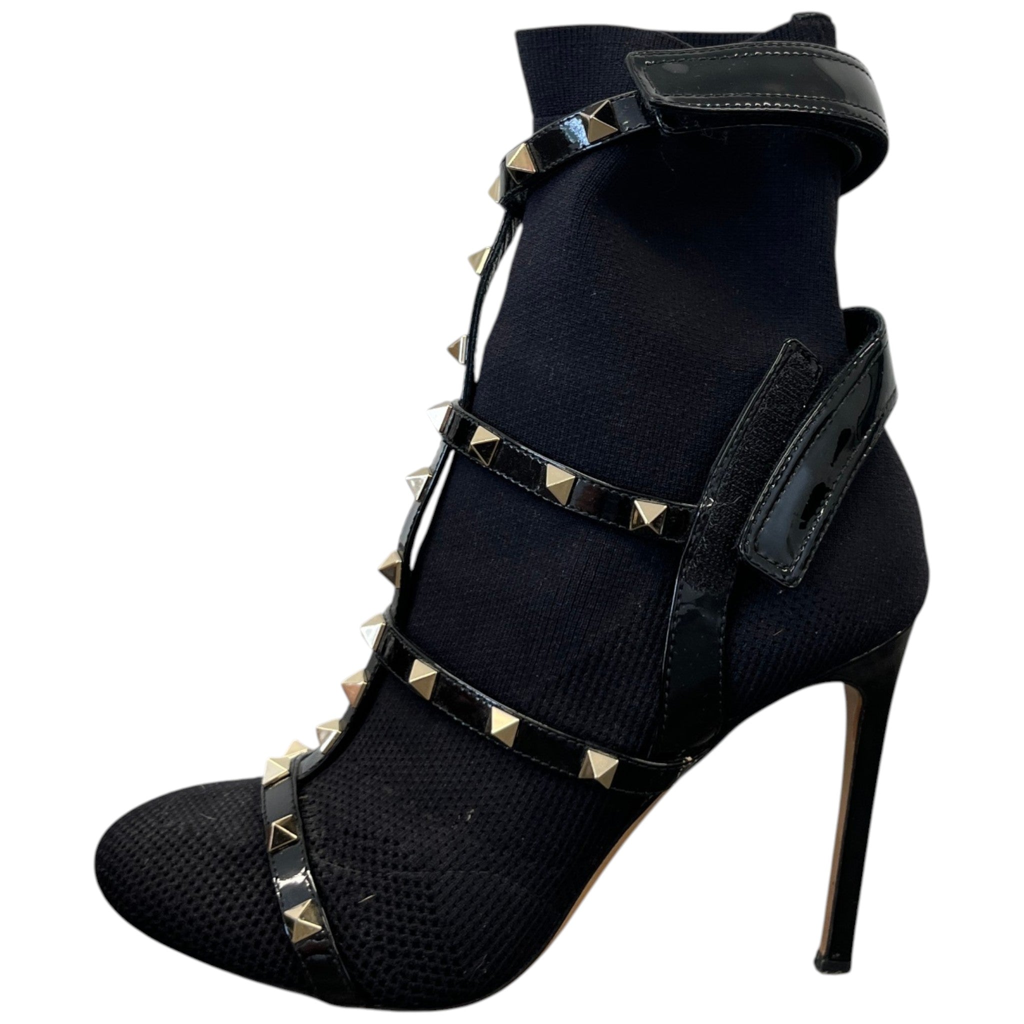 Women's Rockstud Ankle Boot Heels Black Size EU 37 / UK 4