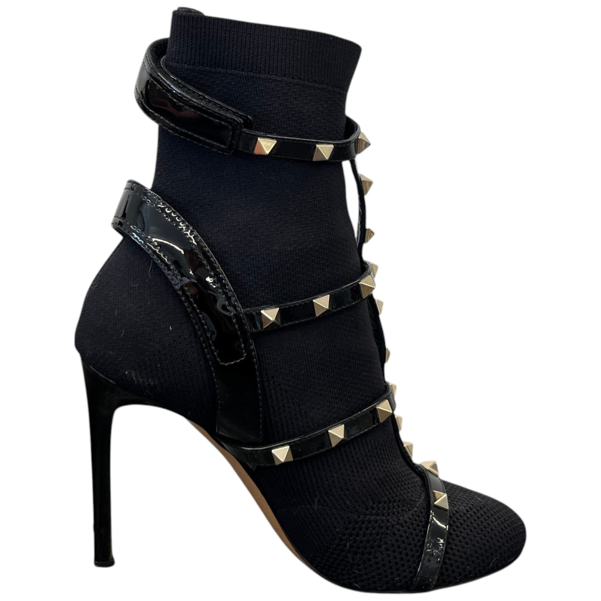 Women's Rockstud Ankle Boot Heels Black Size EU 37 / UK 4