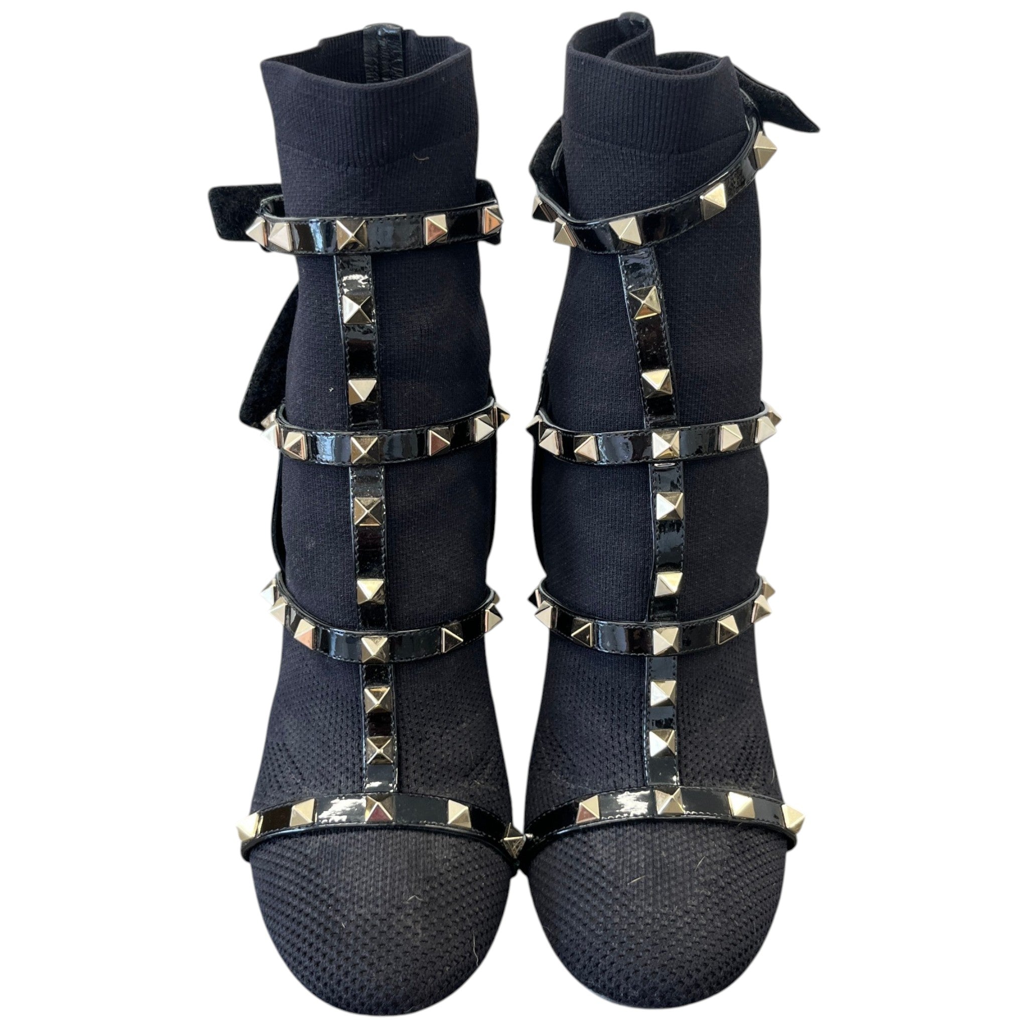 Women's Rockstud Ankle Boot Heels Black Size EU 37 / UK 4
