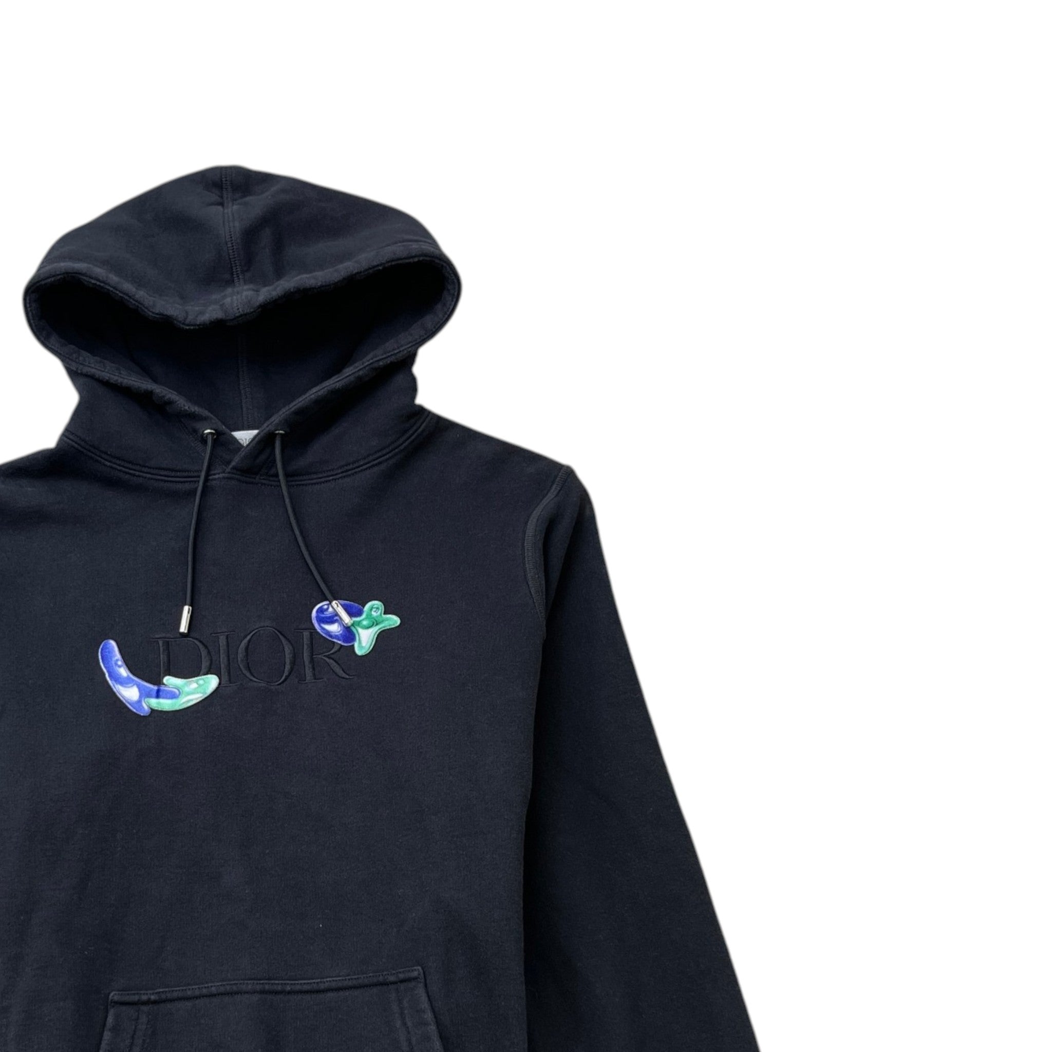 Men's X Kenny Scharf Embroidered Logo Hoodie Black Size XXS