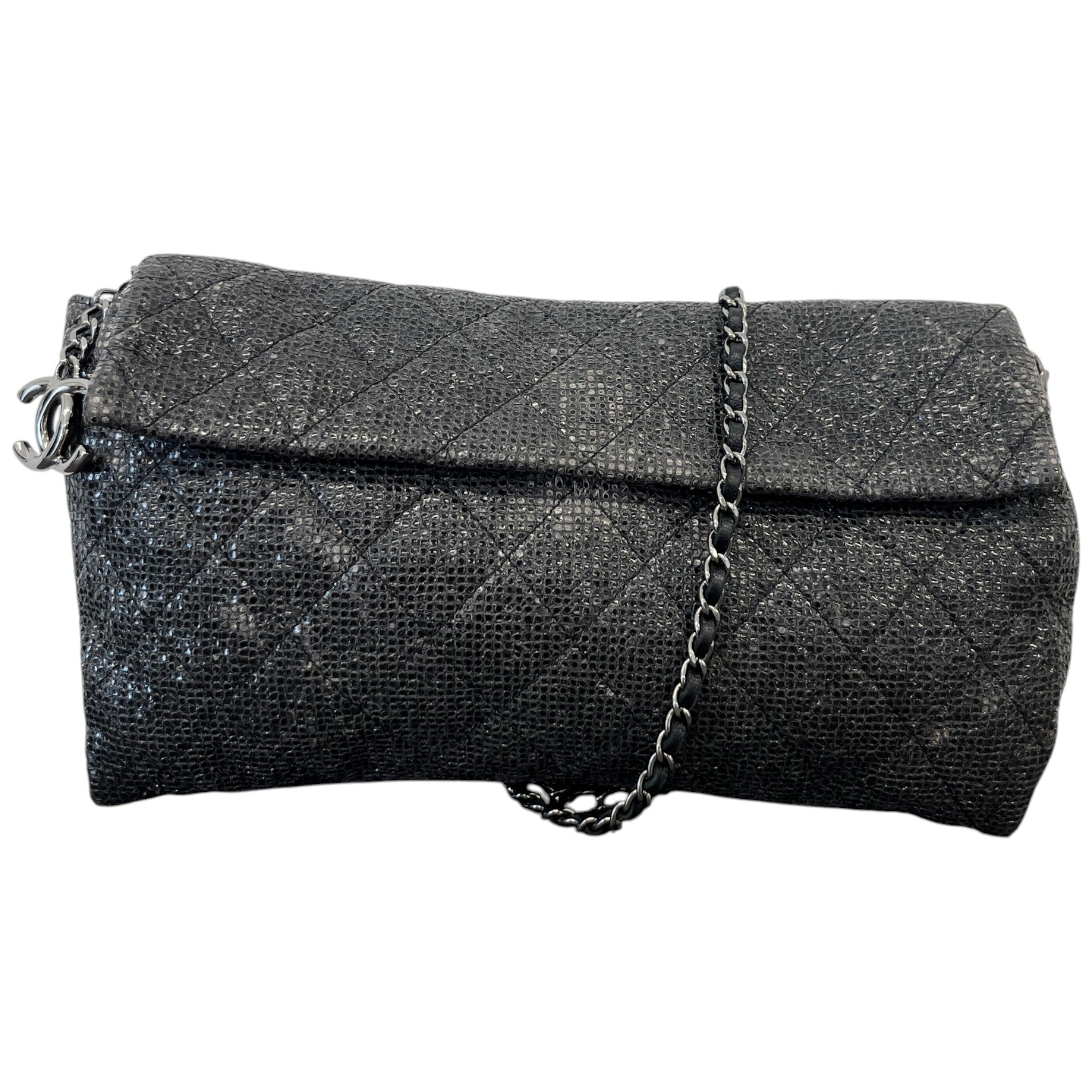 Women's Limited Edition Iridescent Wallet On Chain Bag Black
